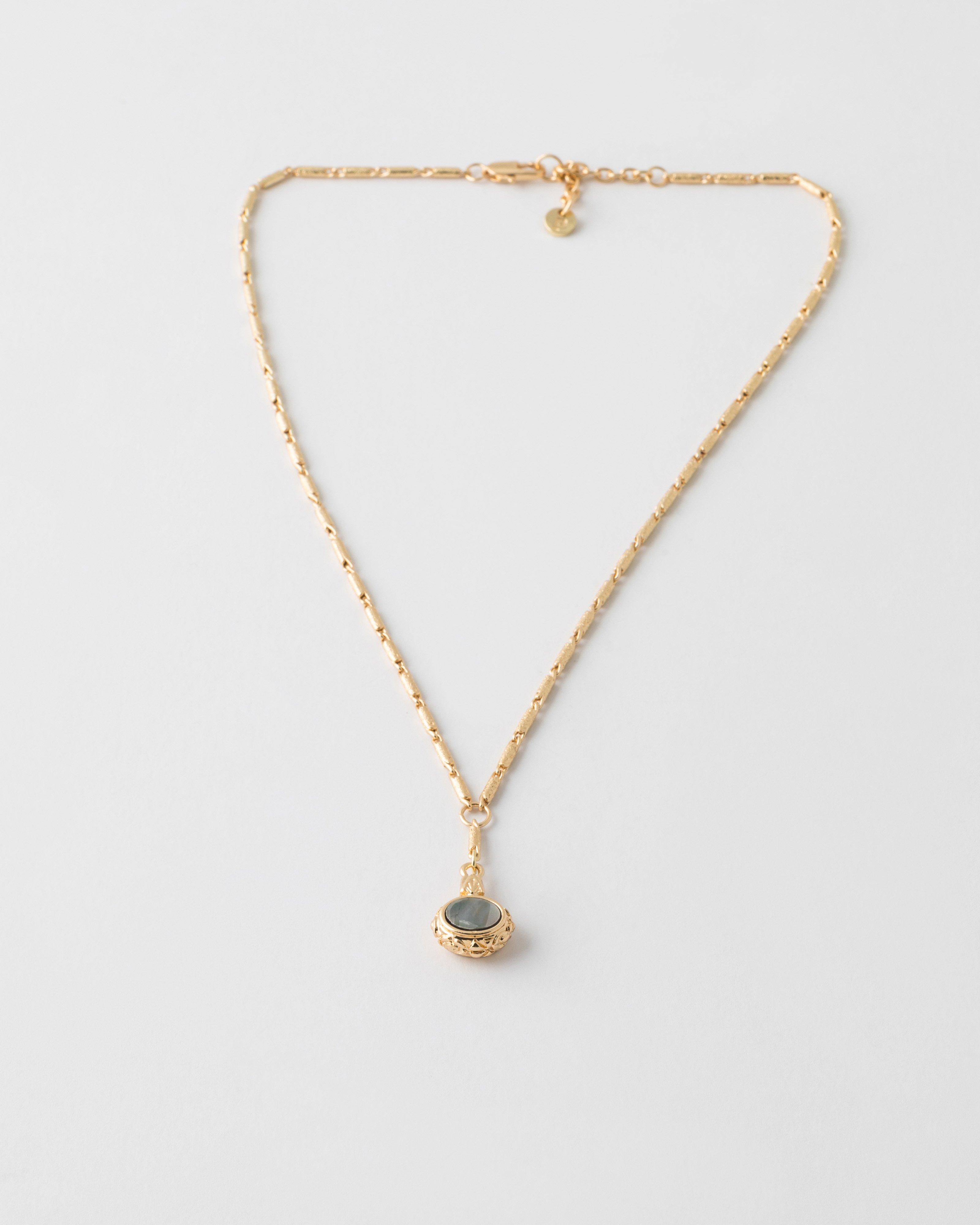 Two-Way Shell Pendant Necklace -  Orange