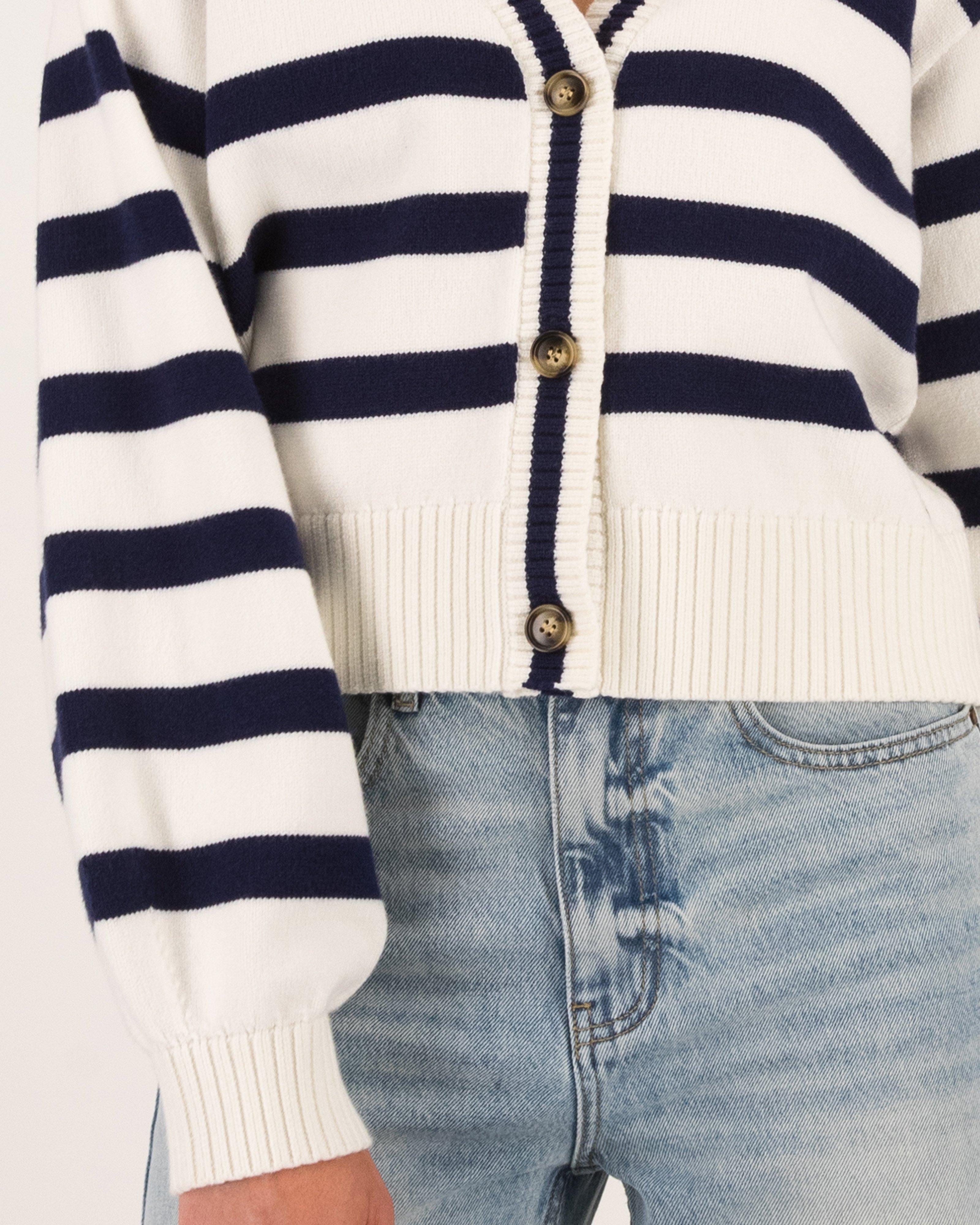 Old Khaki Women’s Missy Striped Knit Jersey -  White