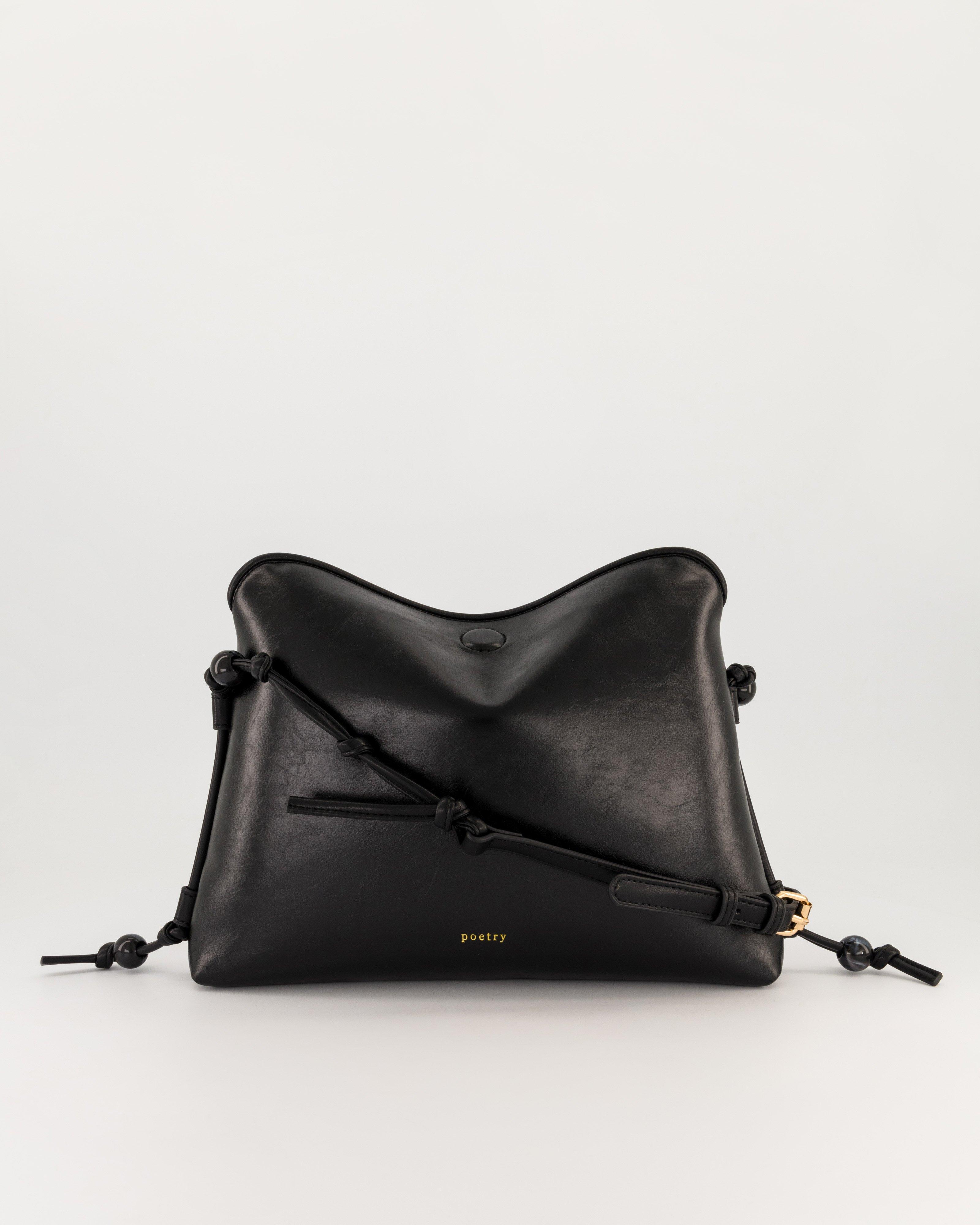 Della Knotted Bead Bag -  Black
