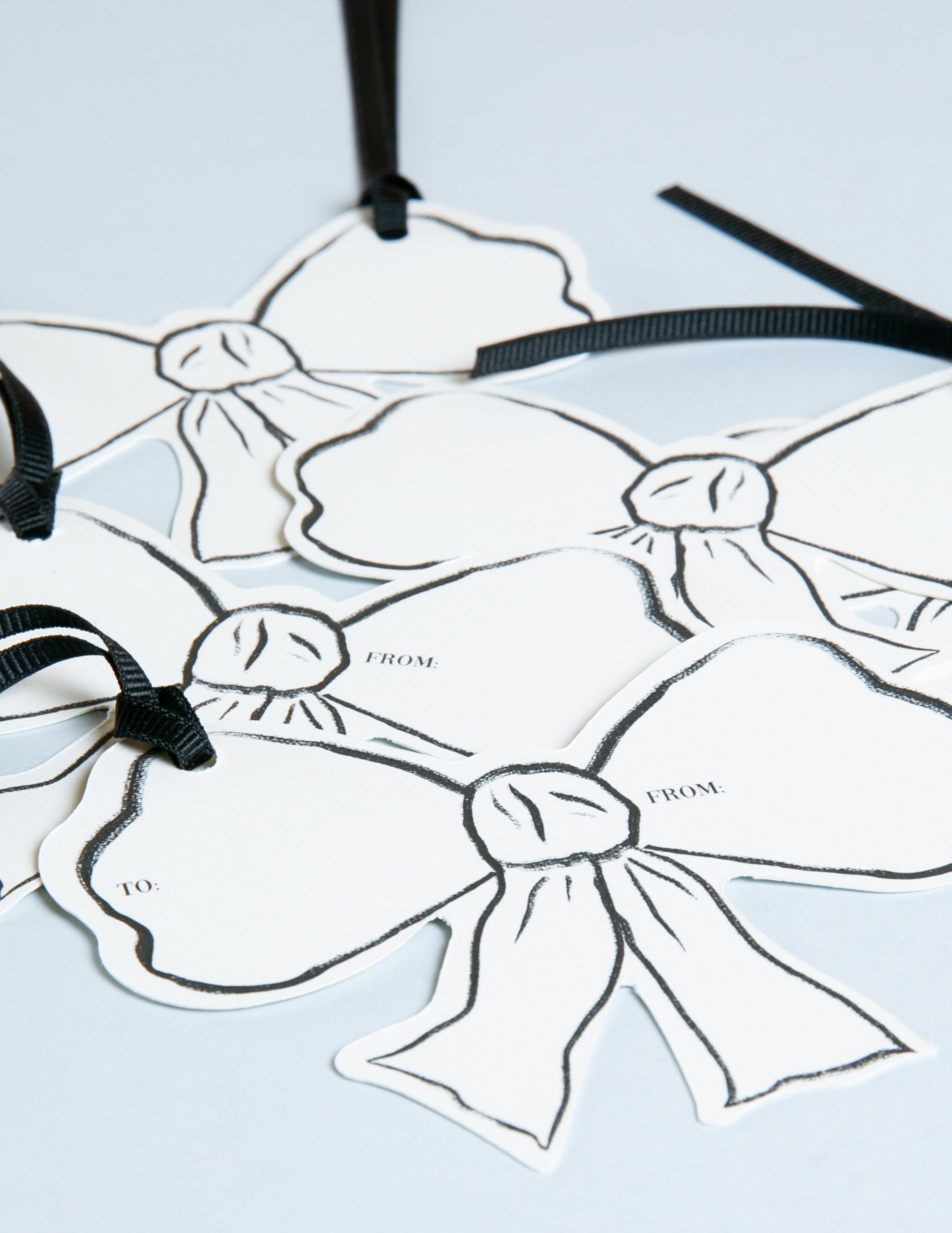 Bow Tag 5-Pack -  White