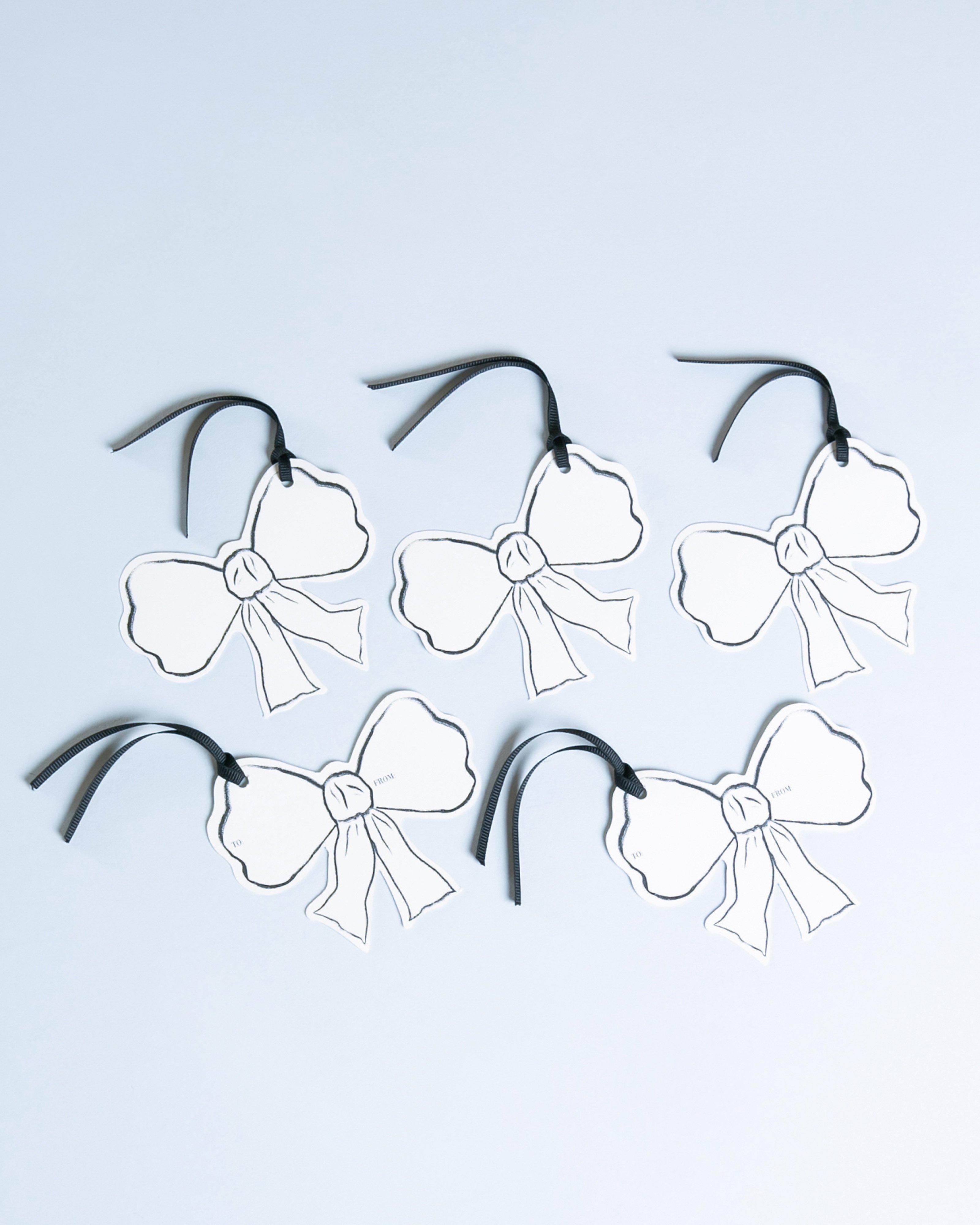 Bow Tag 5-Pack -  White