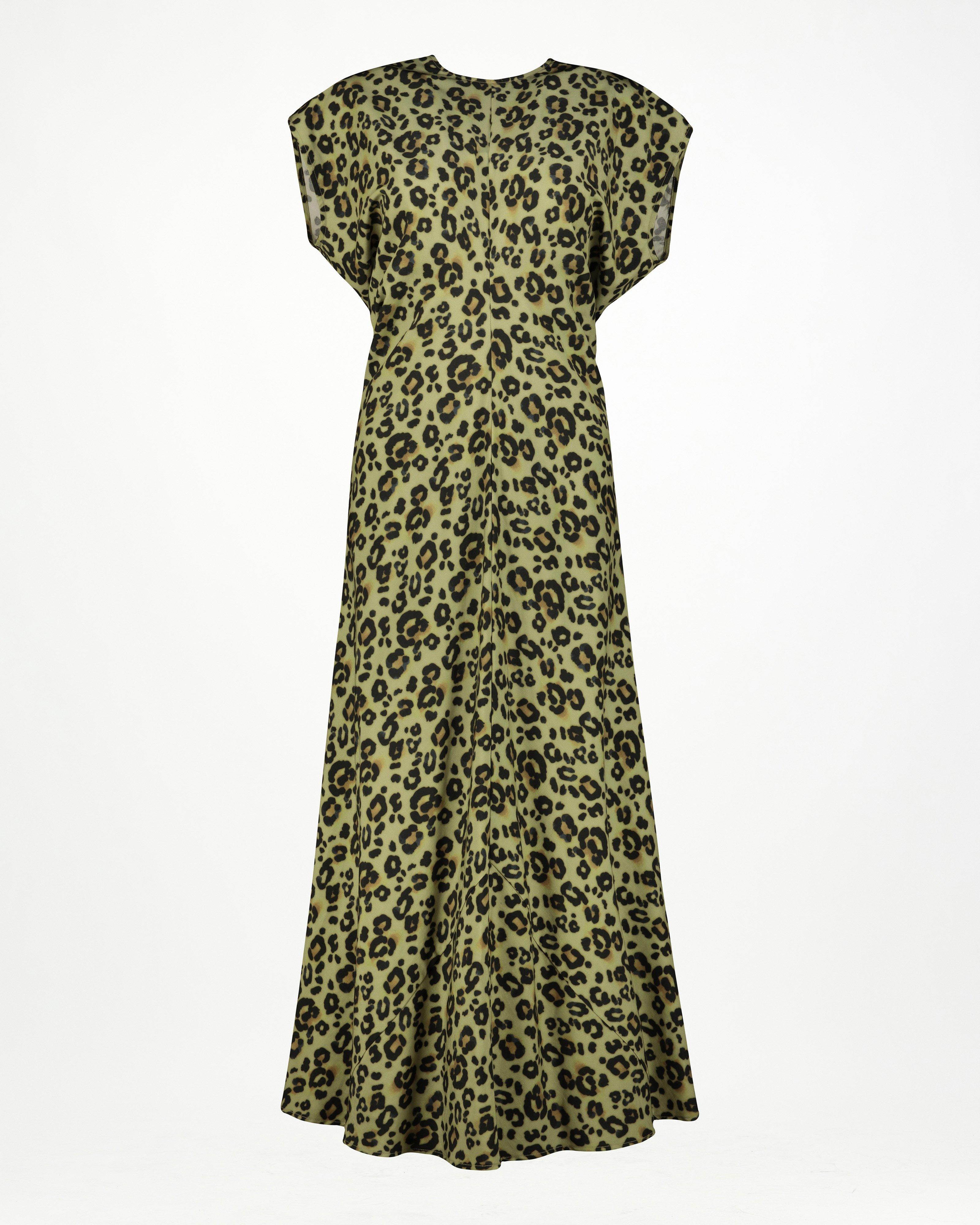 Cait Spiral Seam Dress -  Green