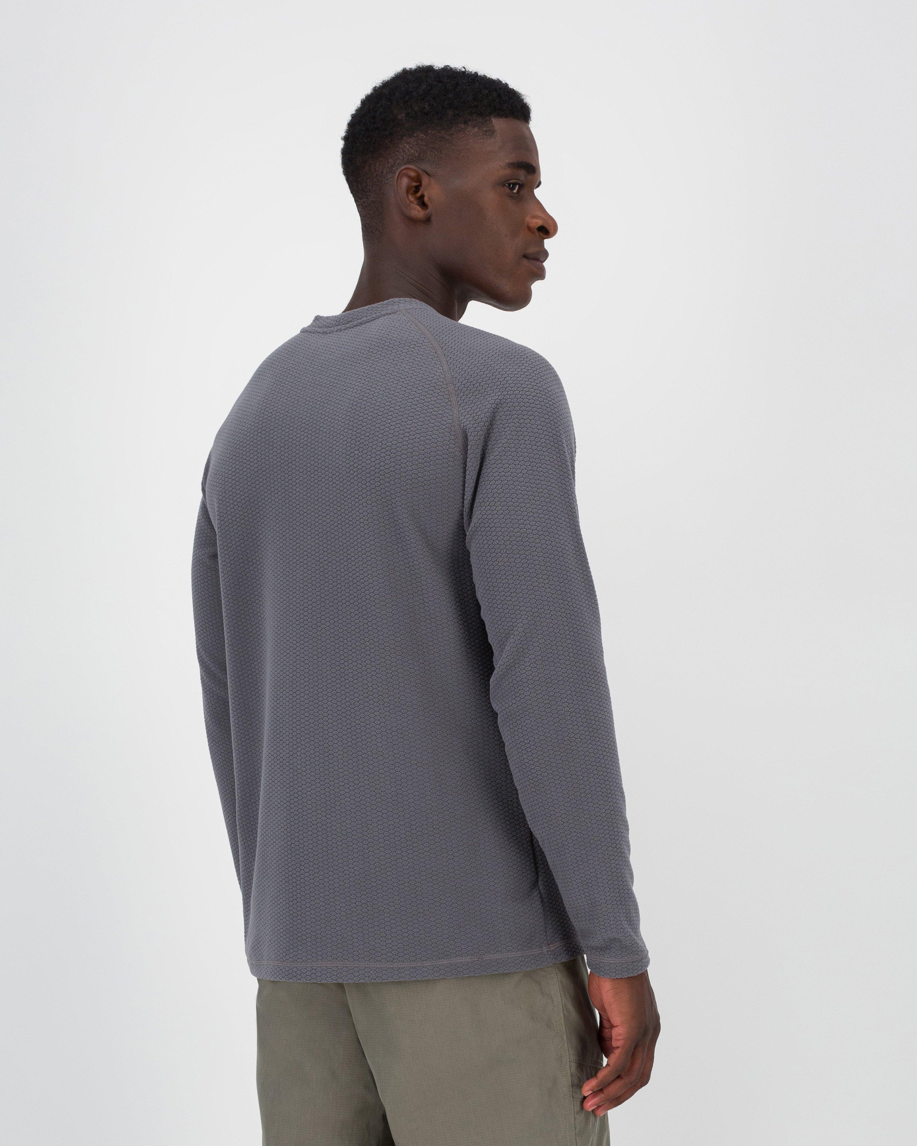 K-Way Men’s VentureLite Jacquard Eco Fleece Top  -  Charcoal