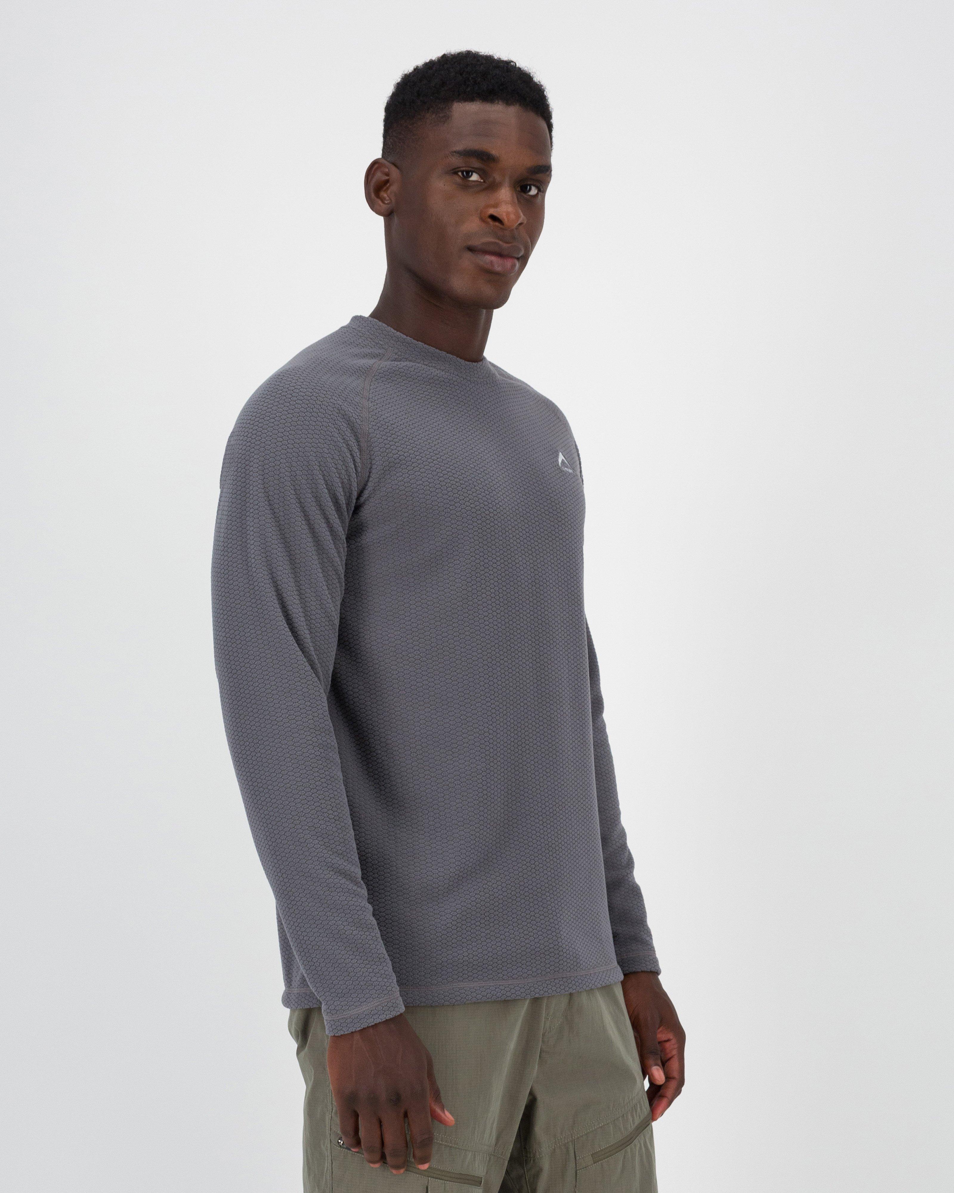 K-Way Men’s VentureLite Jacquard Eco Fleece Top  -  Charcoal