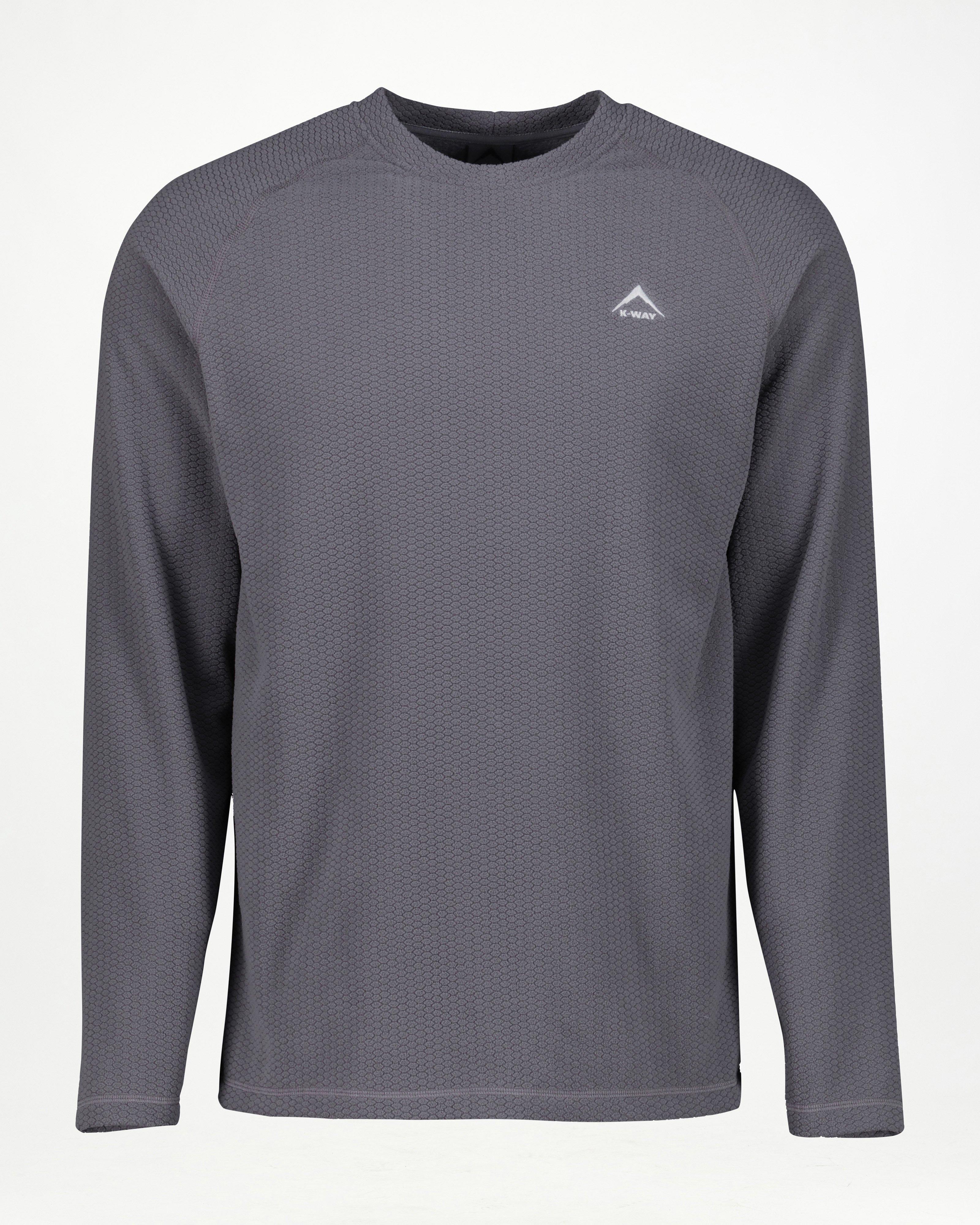 K-Way Men’s VentureLite Jacquard Eco Fleece Top  -  Charcoal