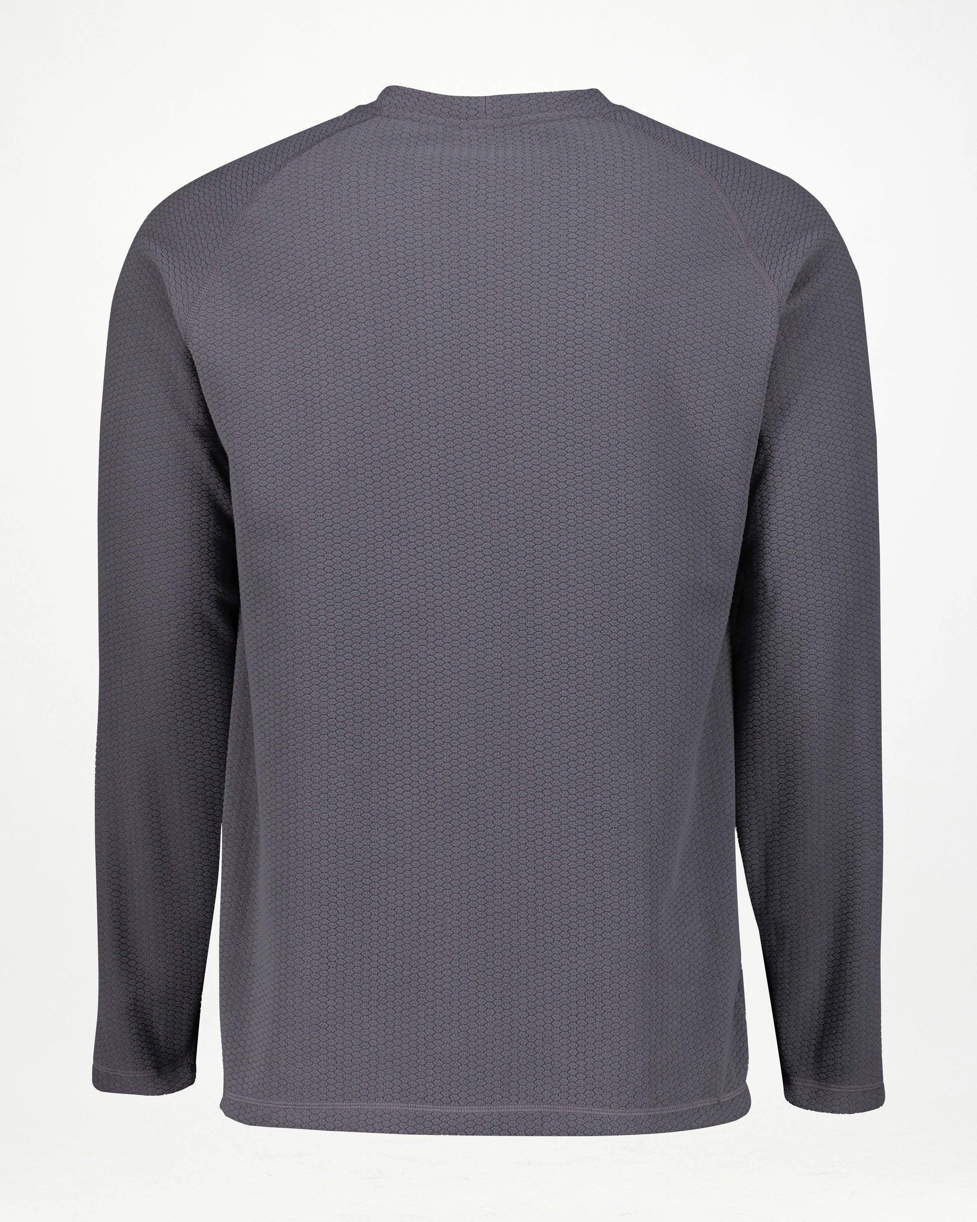 K-Way Men’s VentureLite Jacquard Eco Fleece Top  -  Charcoal