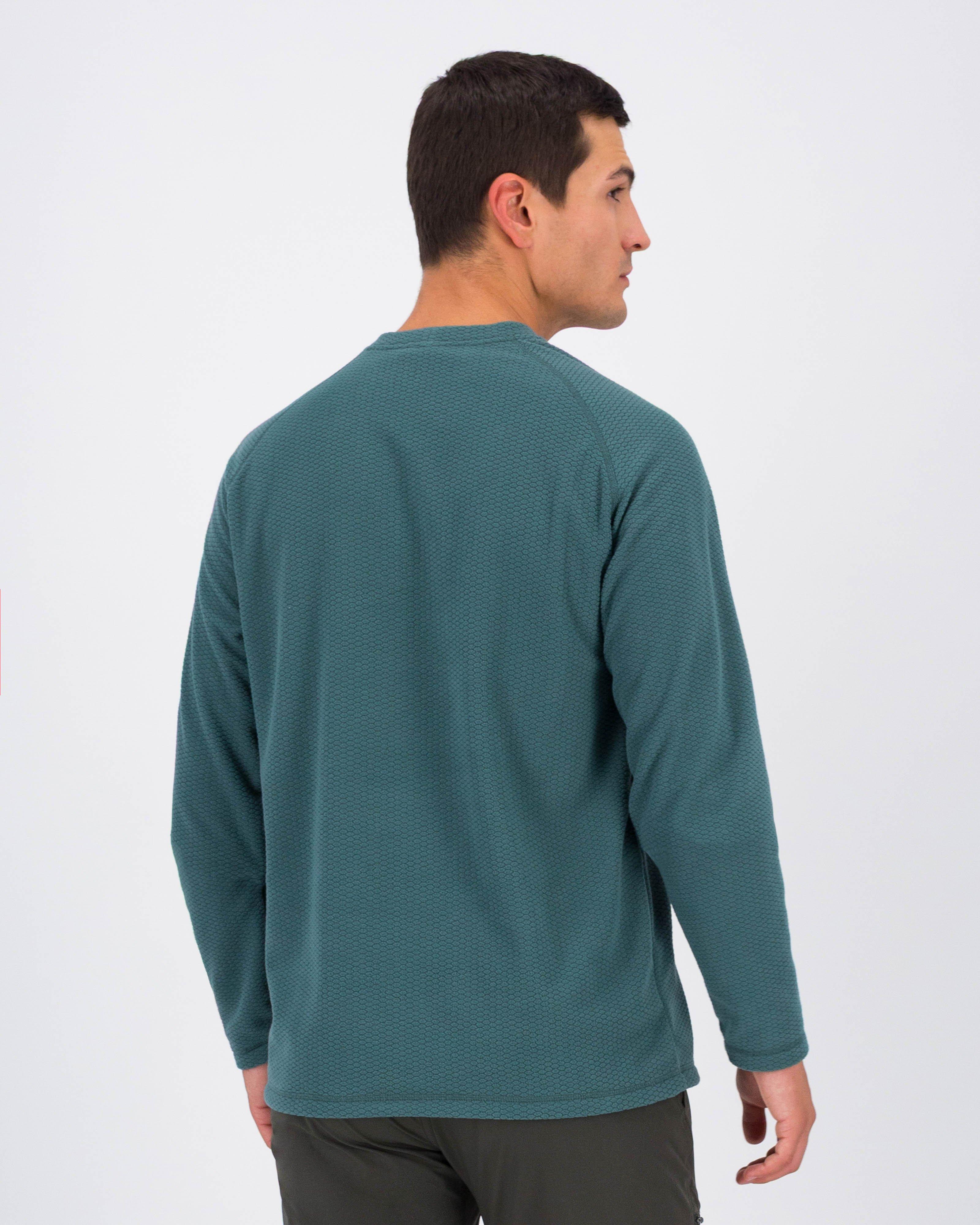 K-Way Men’s VentureLite Jacquard Eco Fleece Top  -  Light Green