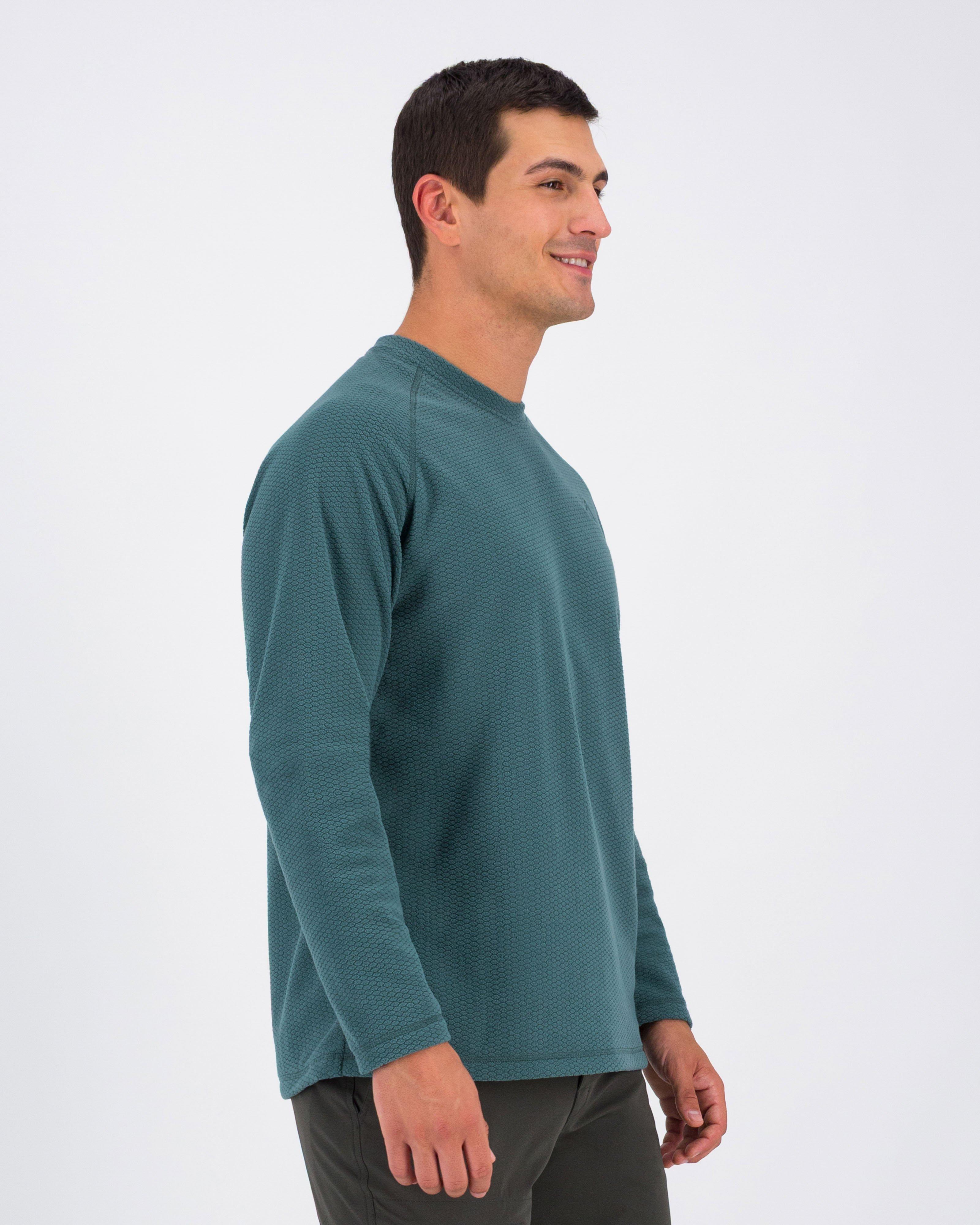 K-Way Men’s VentureLite Jacquard Eco Fleece Top  -  Light Green