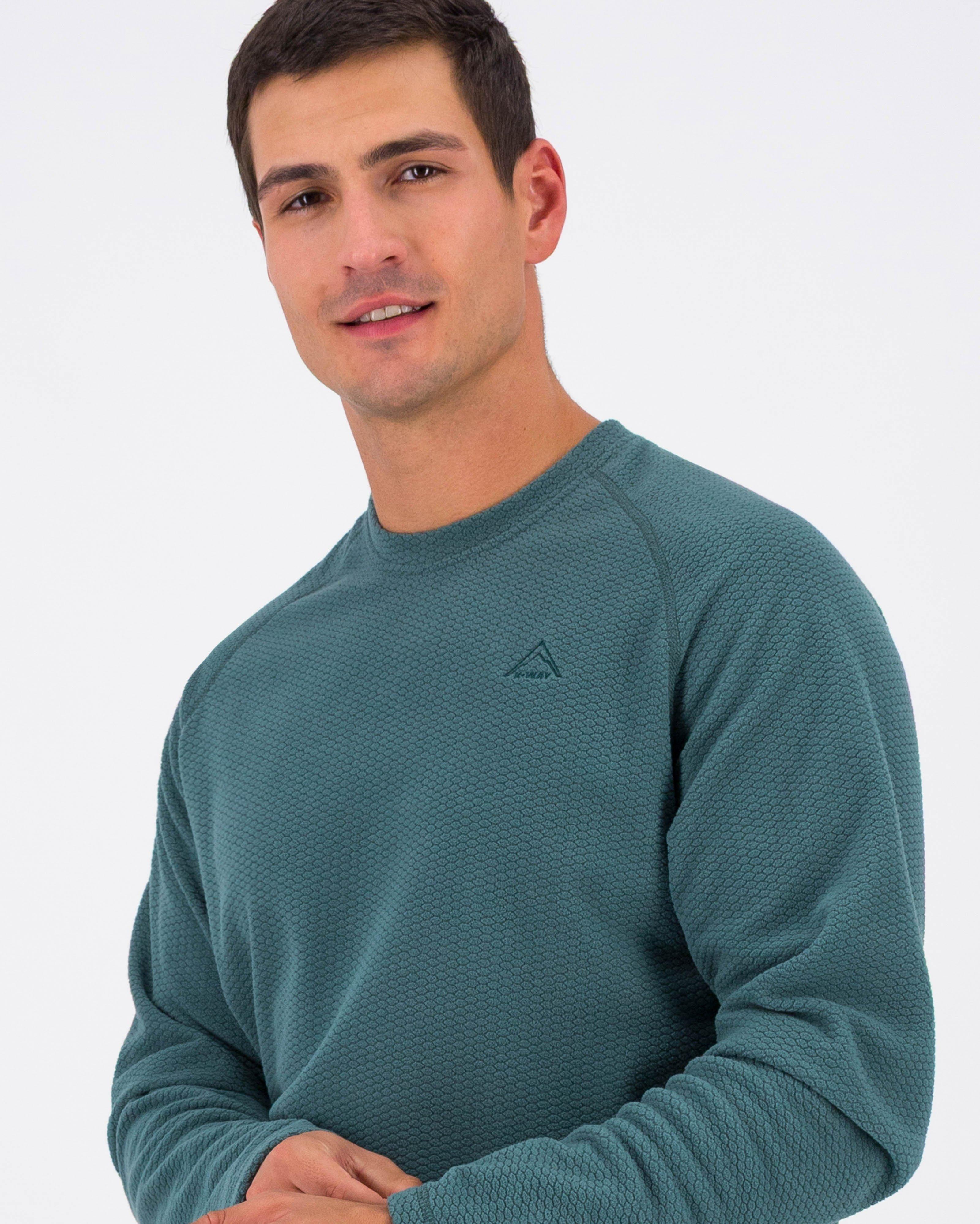 K-Way Men’s VentureLite Jacquard Eco Fleece Top  -  Light Green