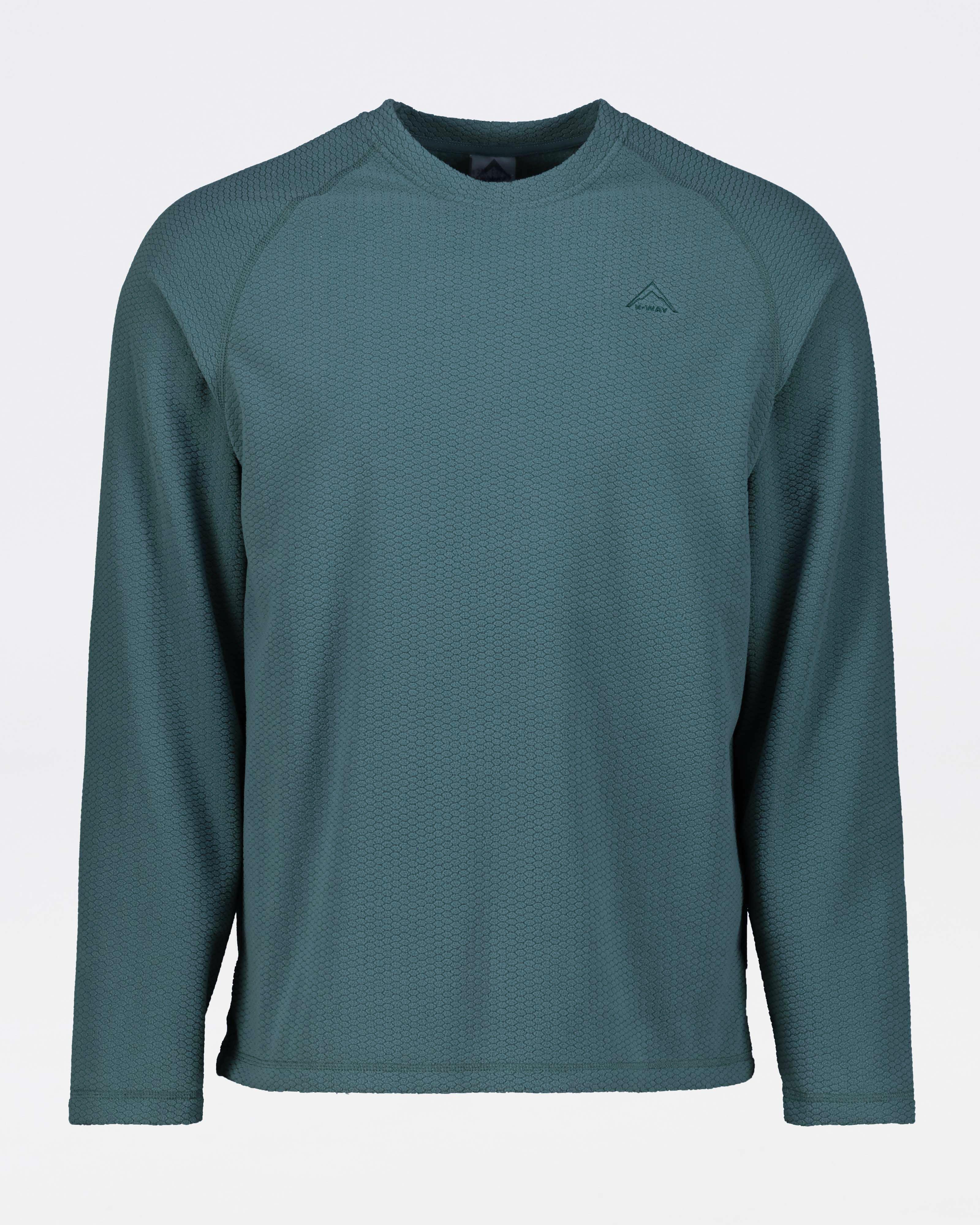 K-Way Men’s VentureLite Jacquard Eco Fleece Top  -  Light Green
