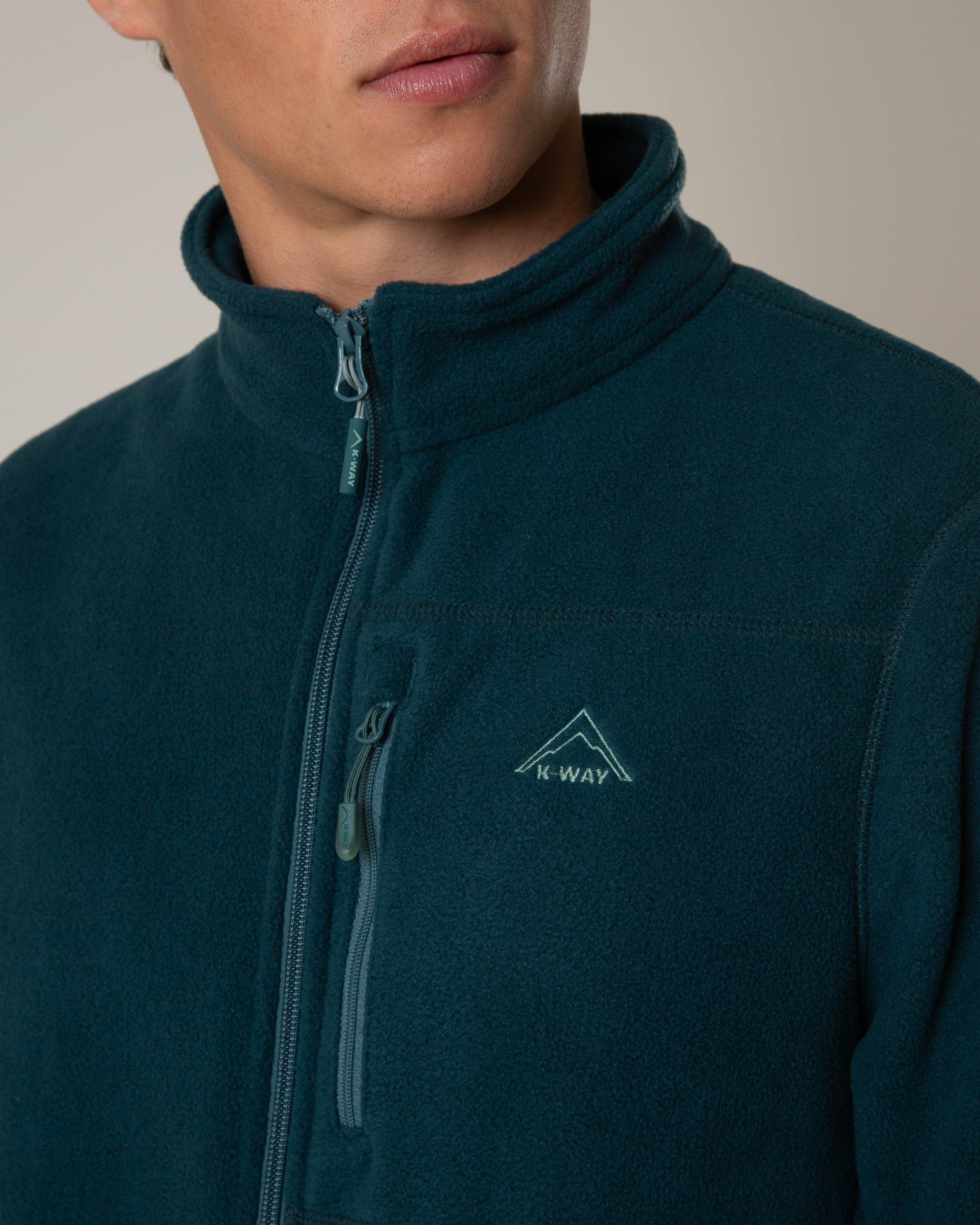 K-Way Men’s Marco 2.0 Full-Zip Fleece Top -  Dark Green