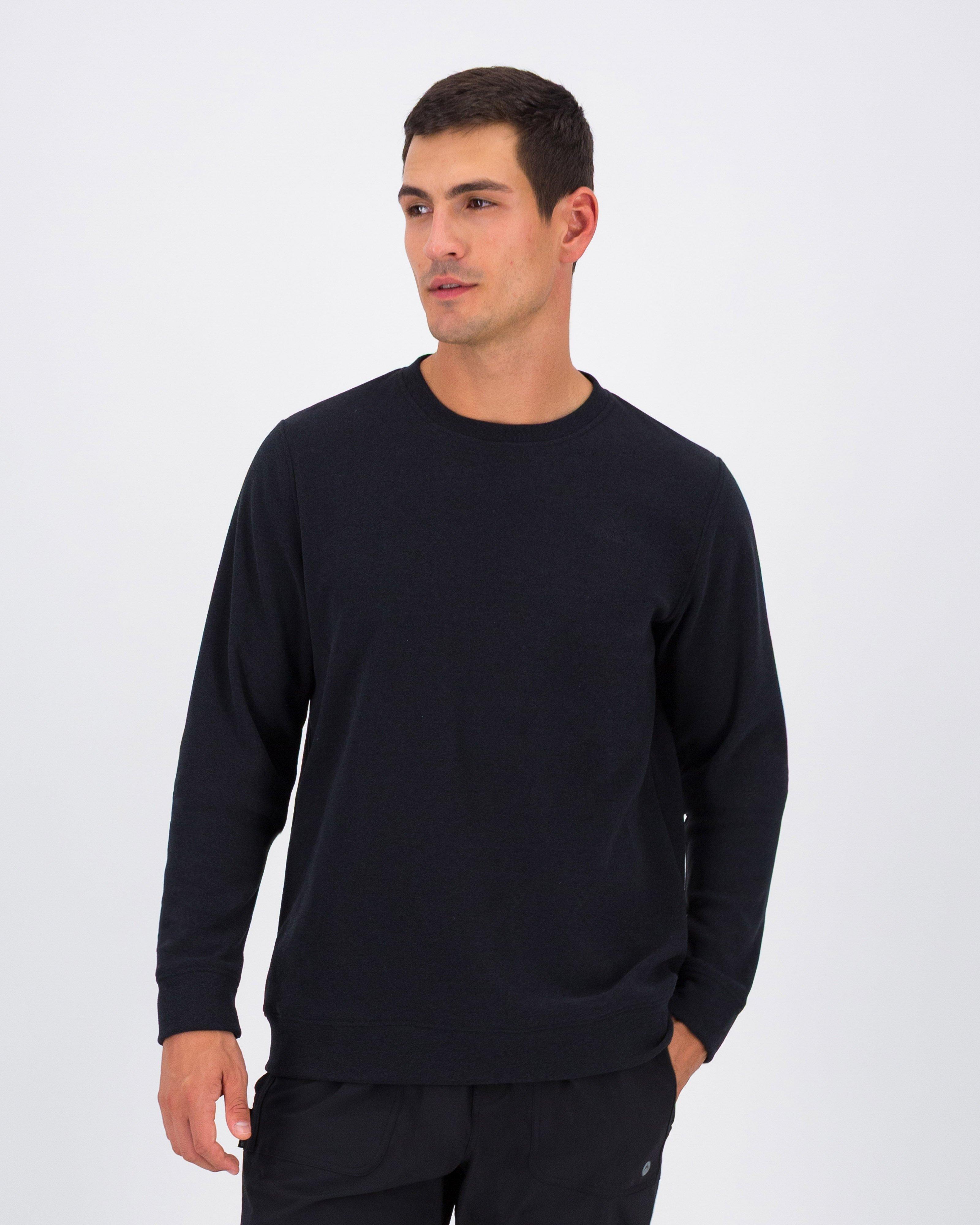 K-Way Men's Polar Shield Fleece Crew Neck Top -  Black