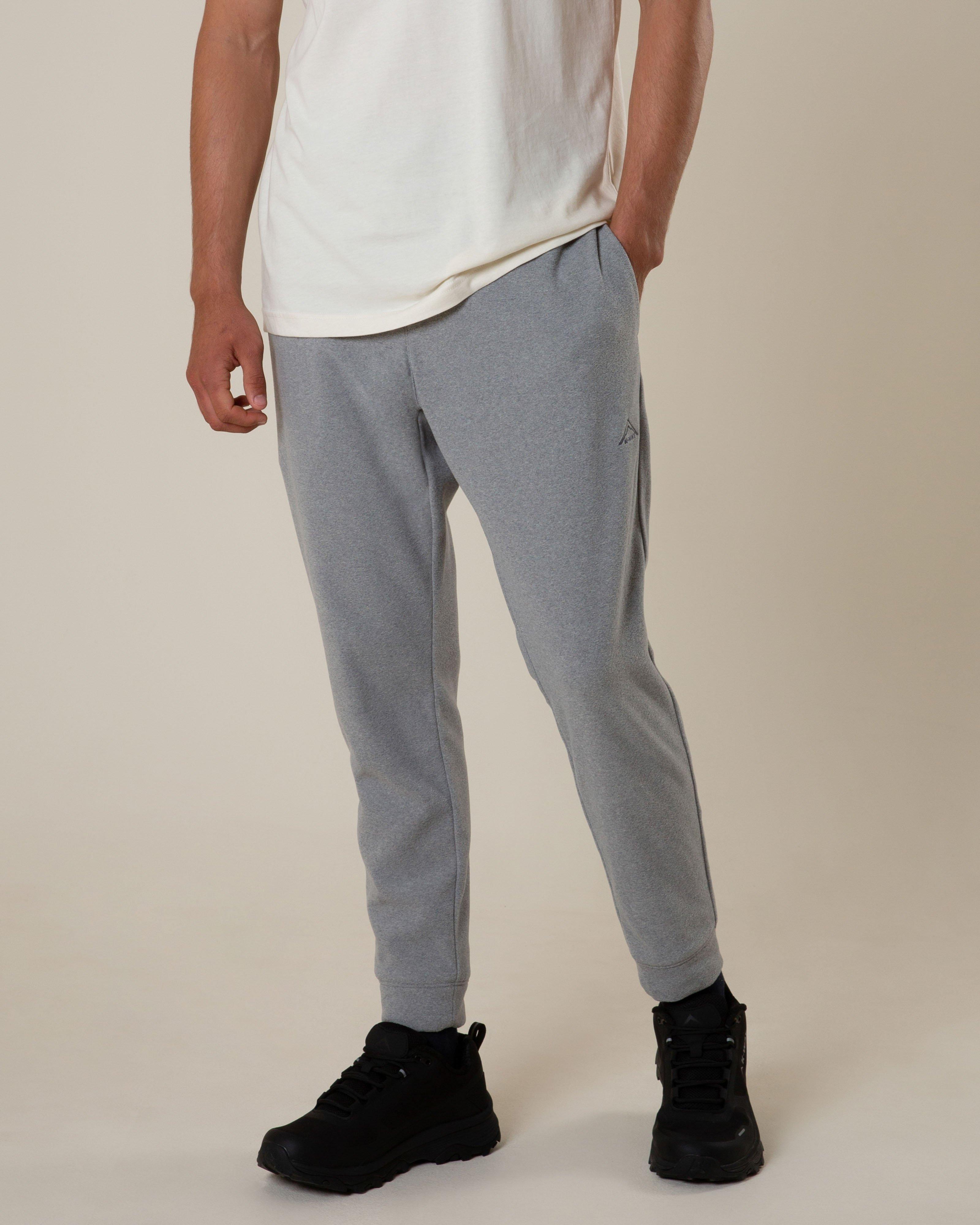 K-Way Men's Polar Shield Fleece Trackpants -  Light Grey