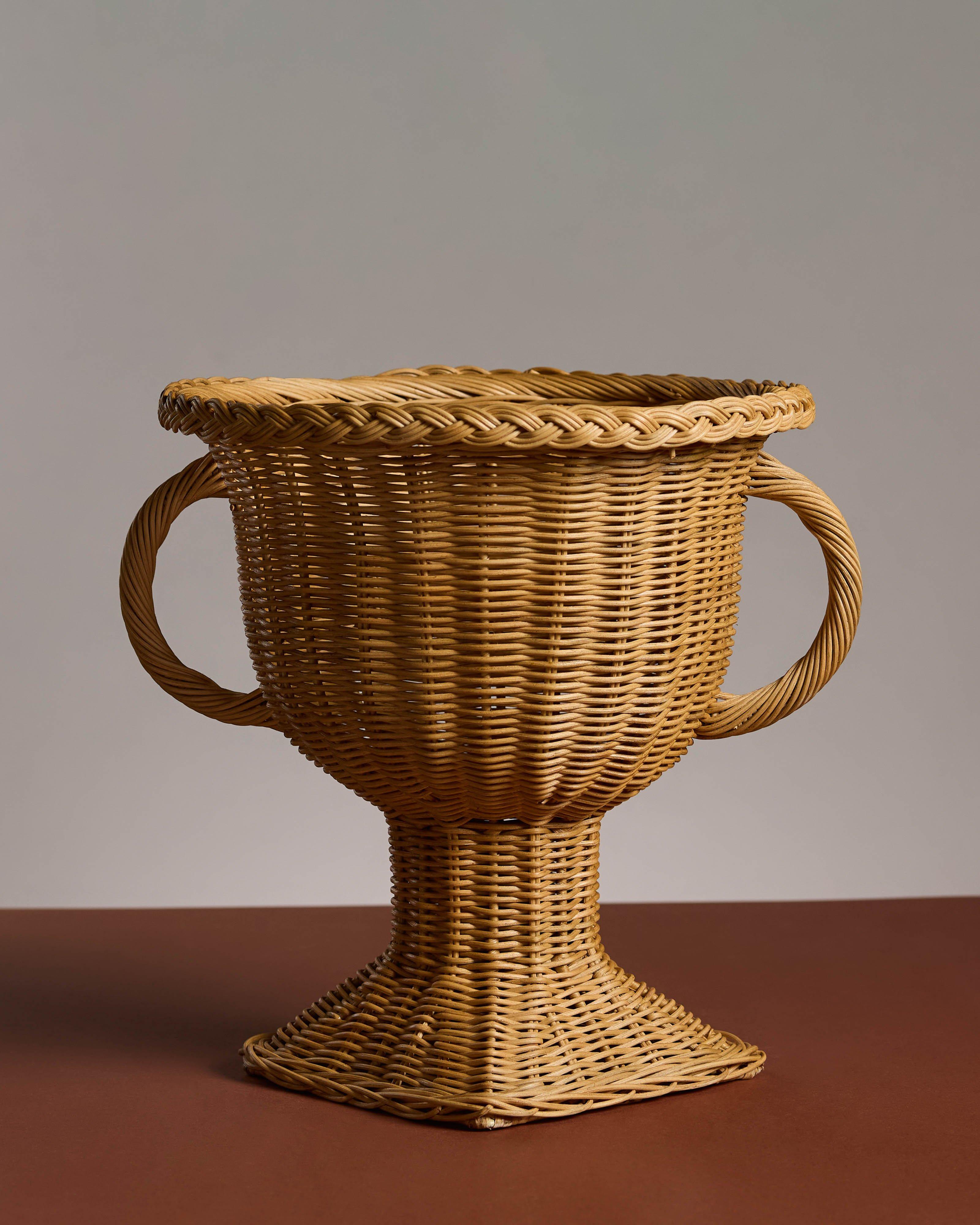 Elizabeth Rattan Urn -  Brown