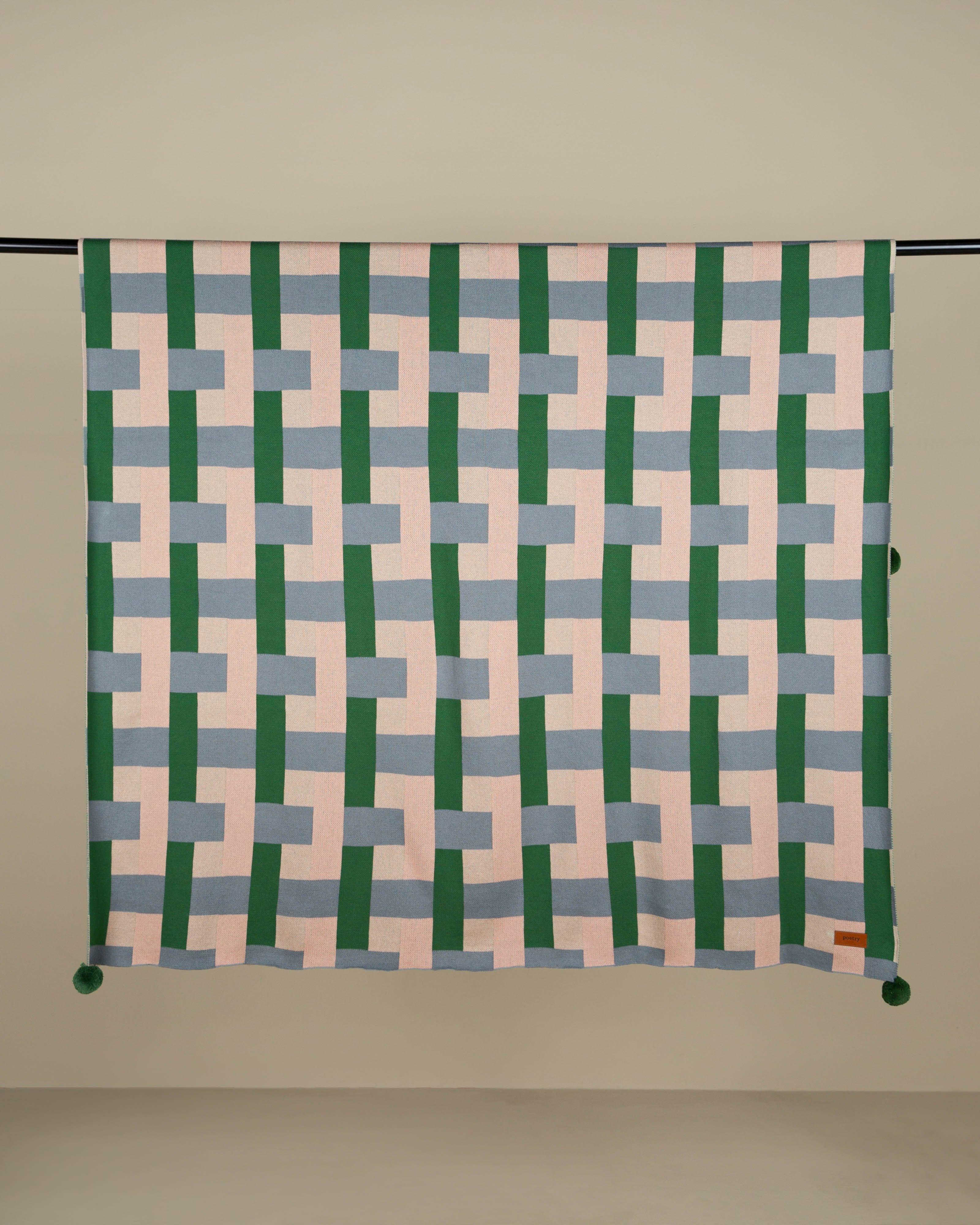 Anni Abstract Geo Throw -  Blue