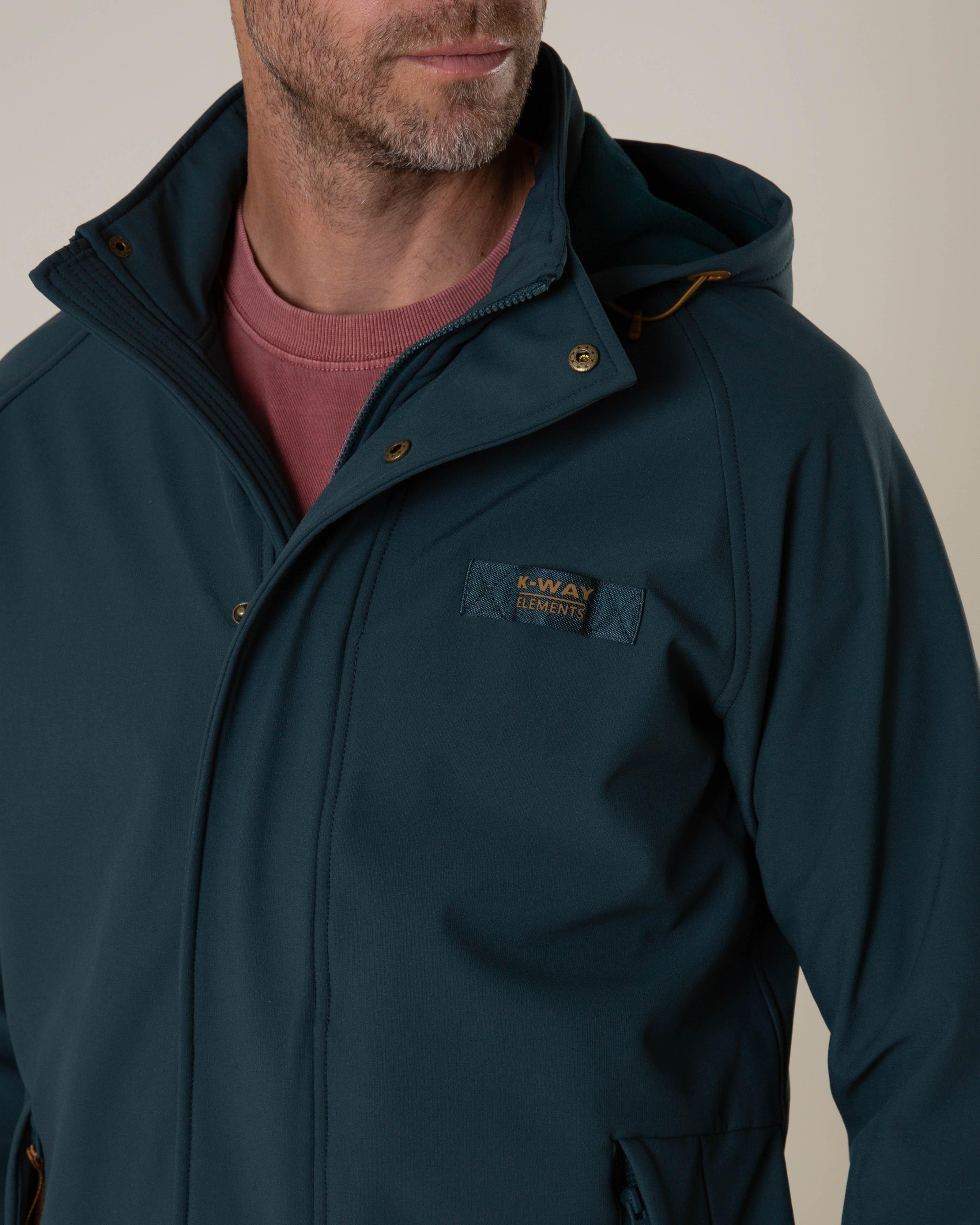 K-Way Elements Men’s William Softshell Jacket  -  Jade