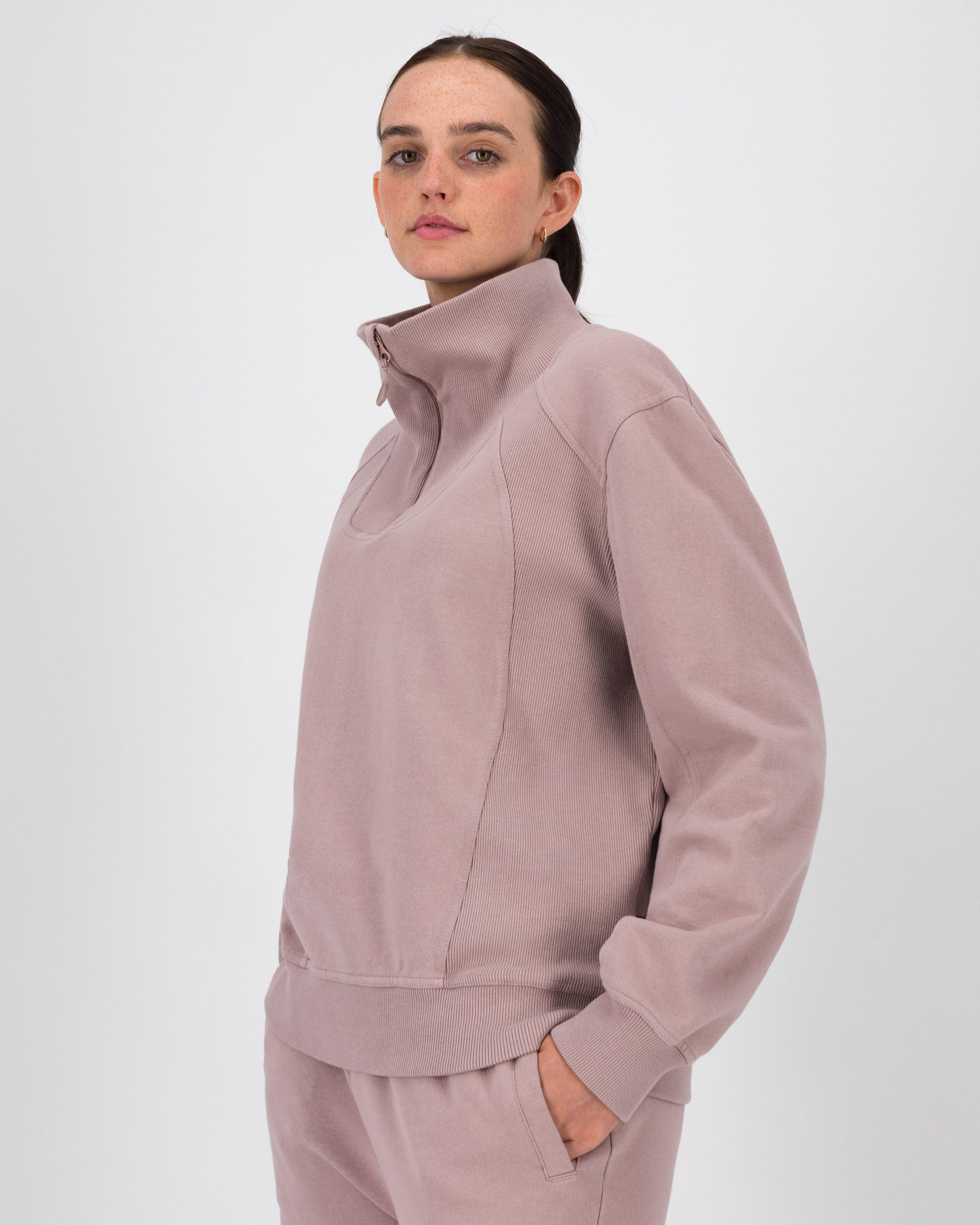 K-Way Women's MMXXI Lila 1/4 Zip Track Top -  Taupe