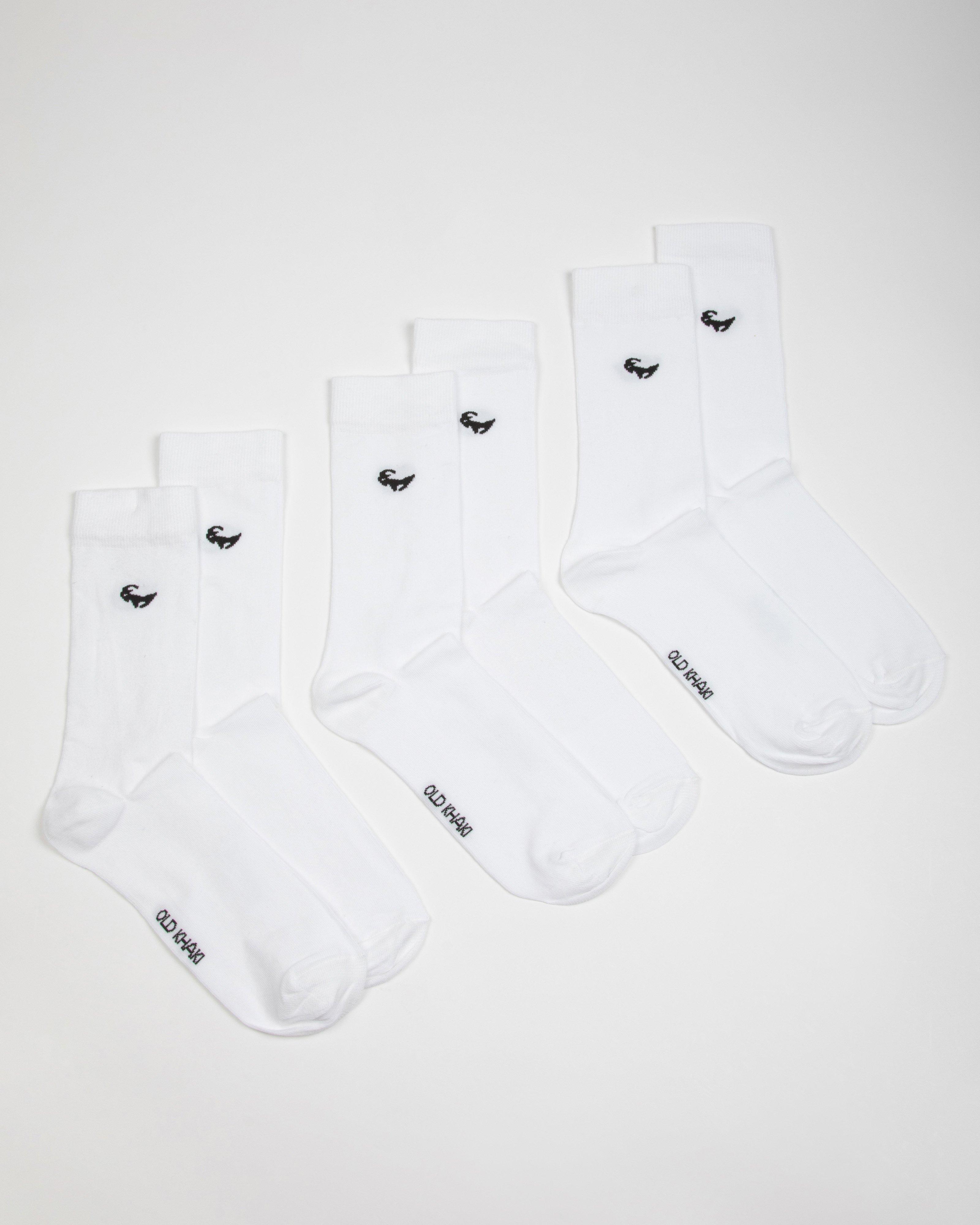 Men’s Sergio Groat Socks 3-Pack -  White