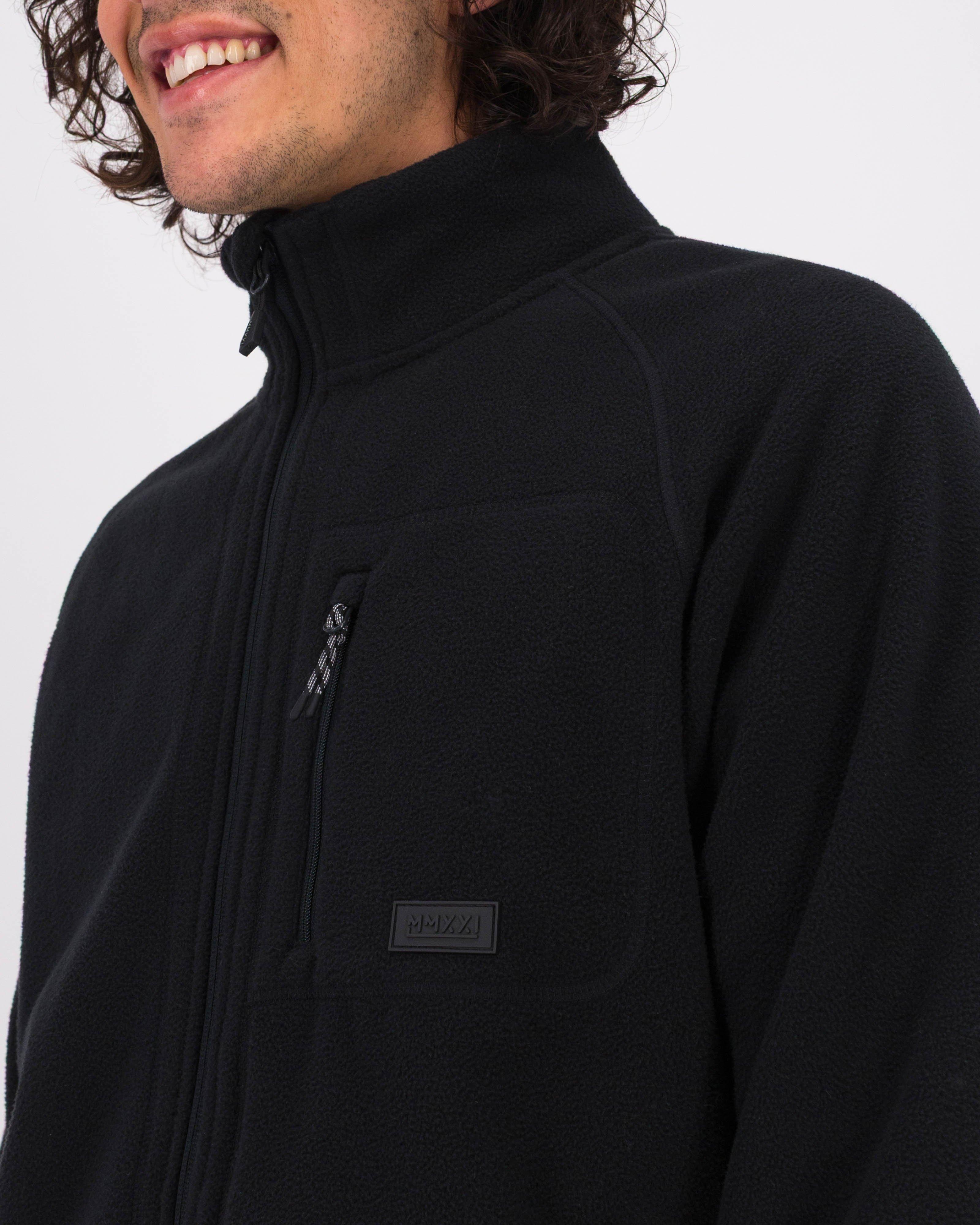 MMXXI Edge Full-Zip Polar Fleece Track Top -  Black