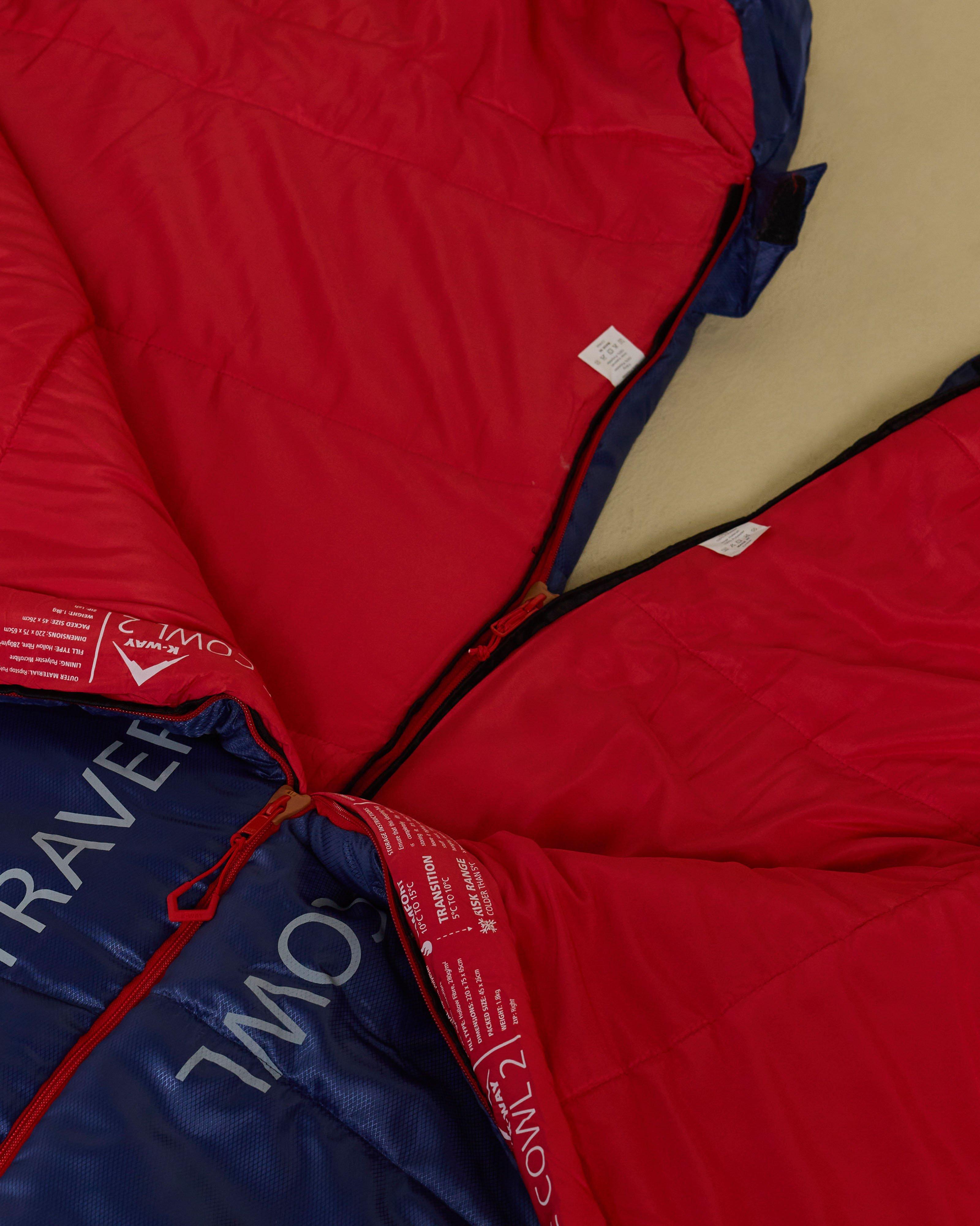 K-Way Traverse 2 Cowl Sleeping Bag -  Navy