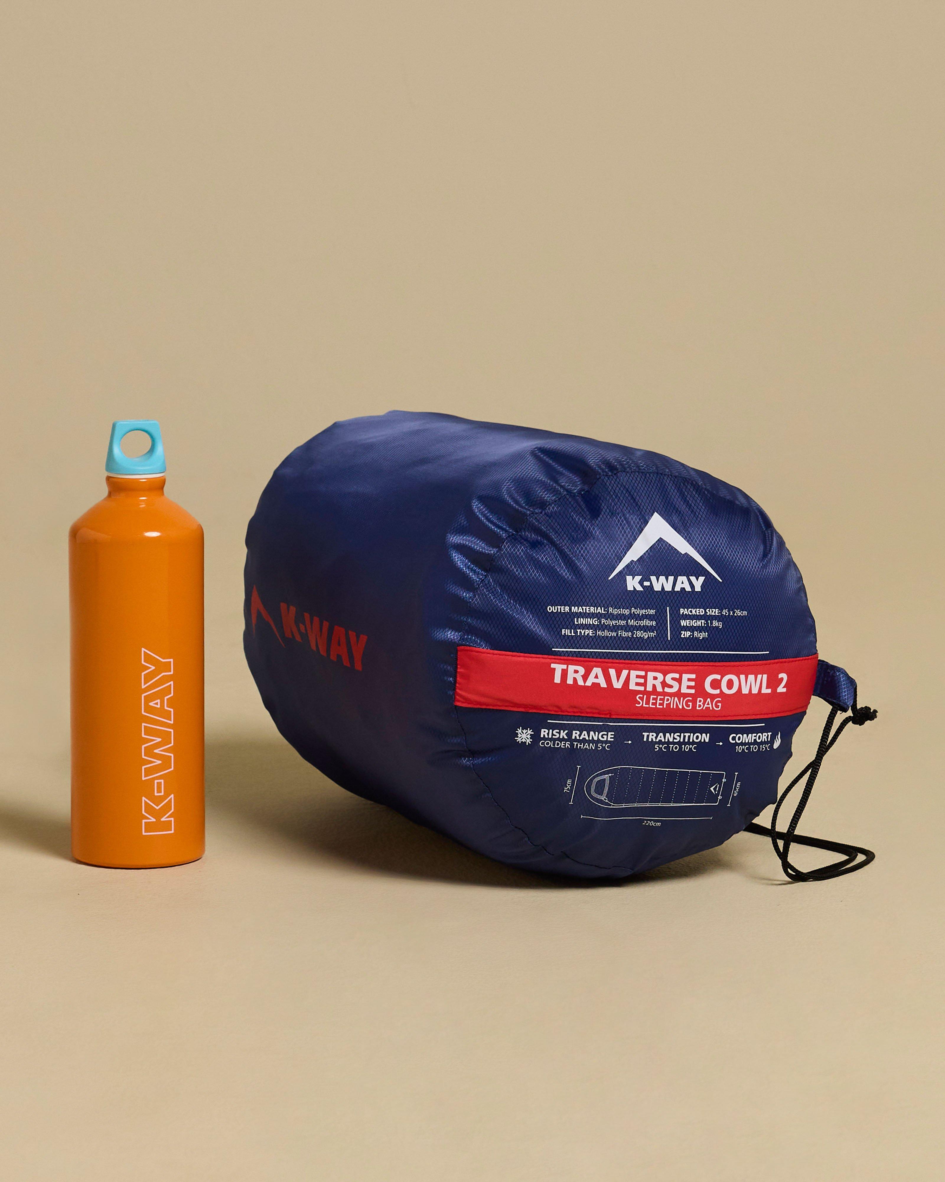K-Way Traverse 2 Cowl Sleeping Bag -  Navy