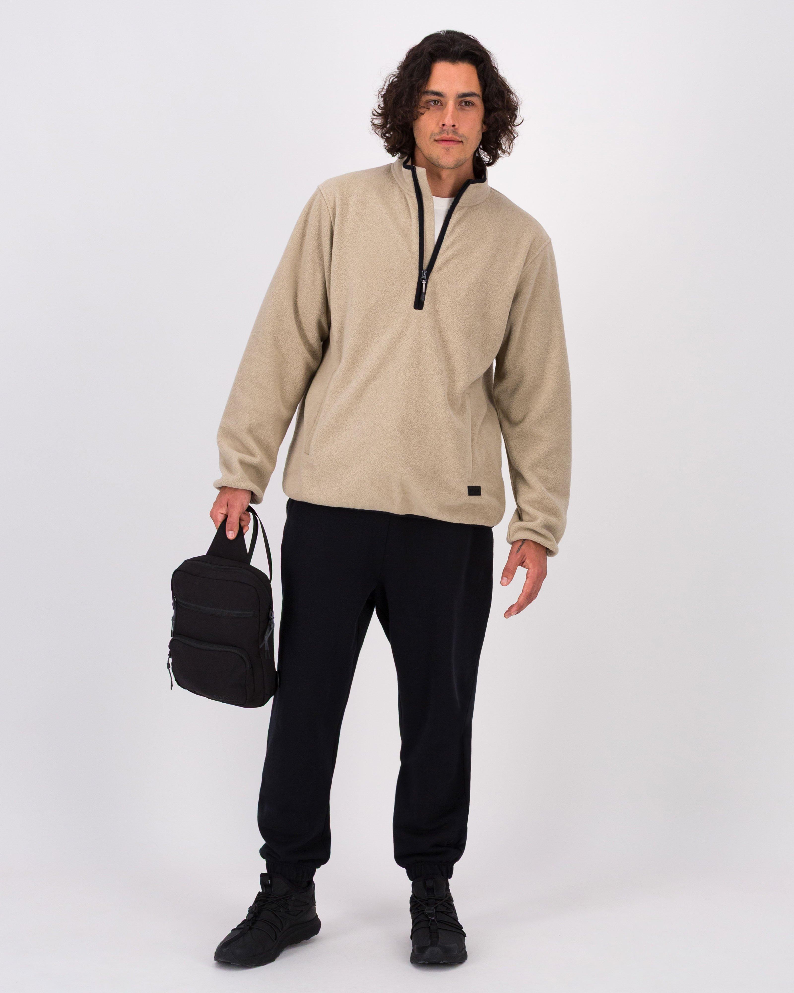 MMXXI Atlas 1/4 Zip Polar Fleece Track Top -  Stone