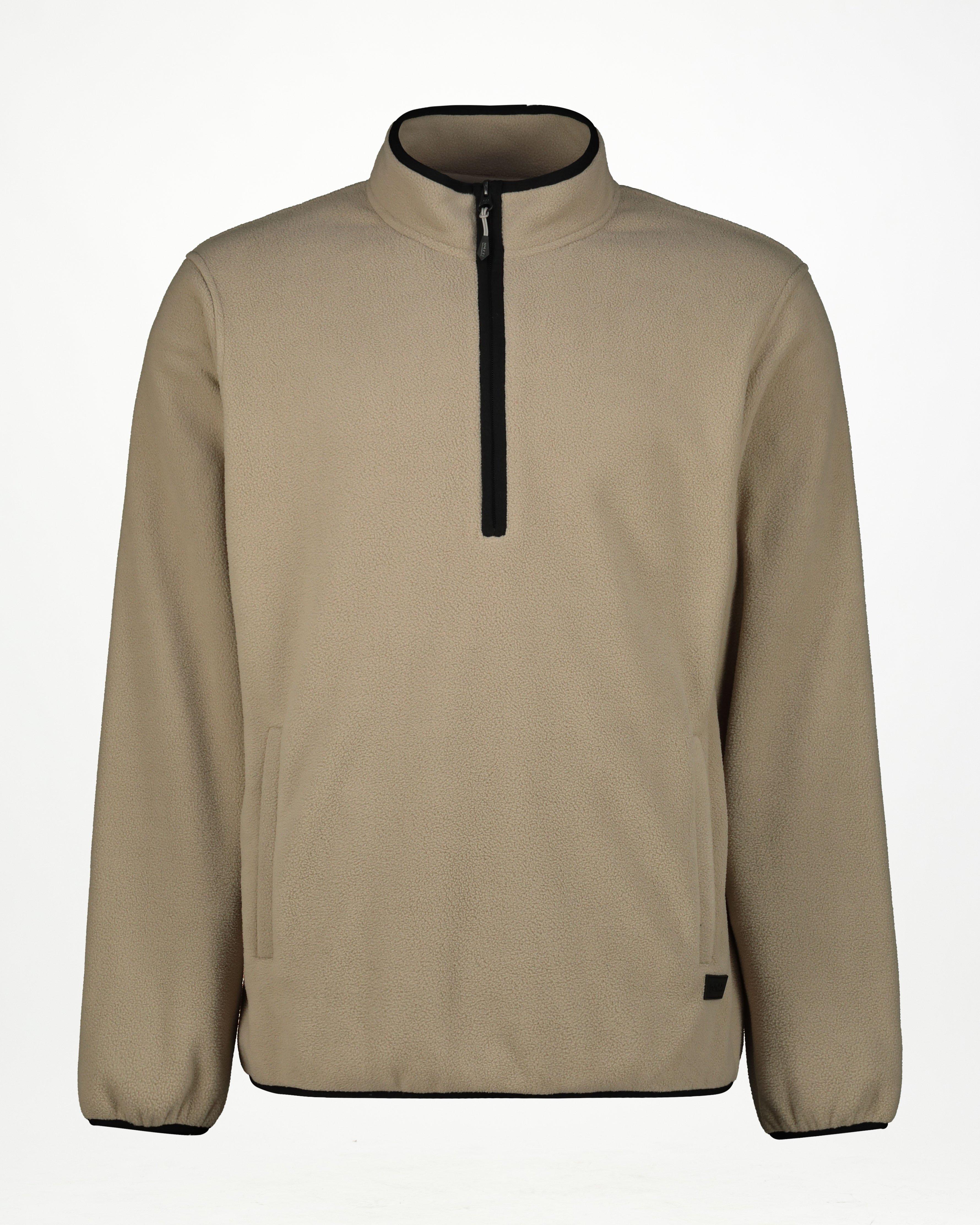 MMXXI Atlas 1/4 Zip Polar Fleece Track Top -  Stone