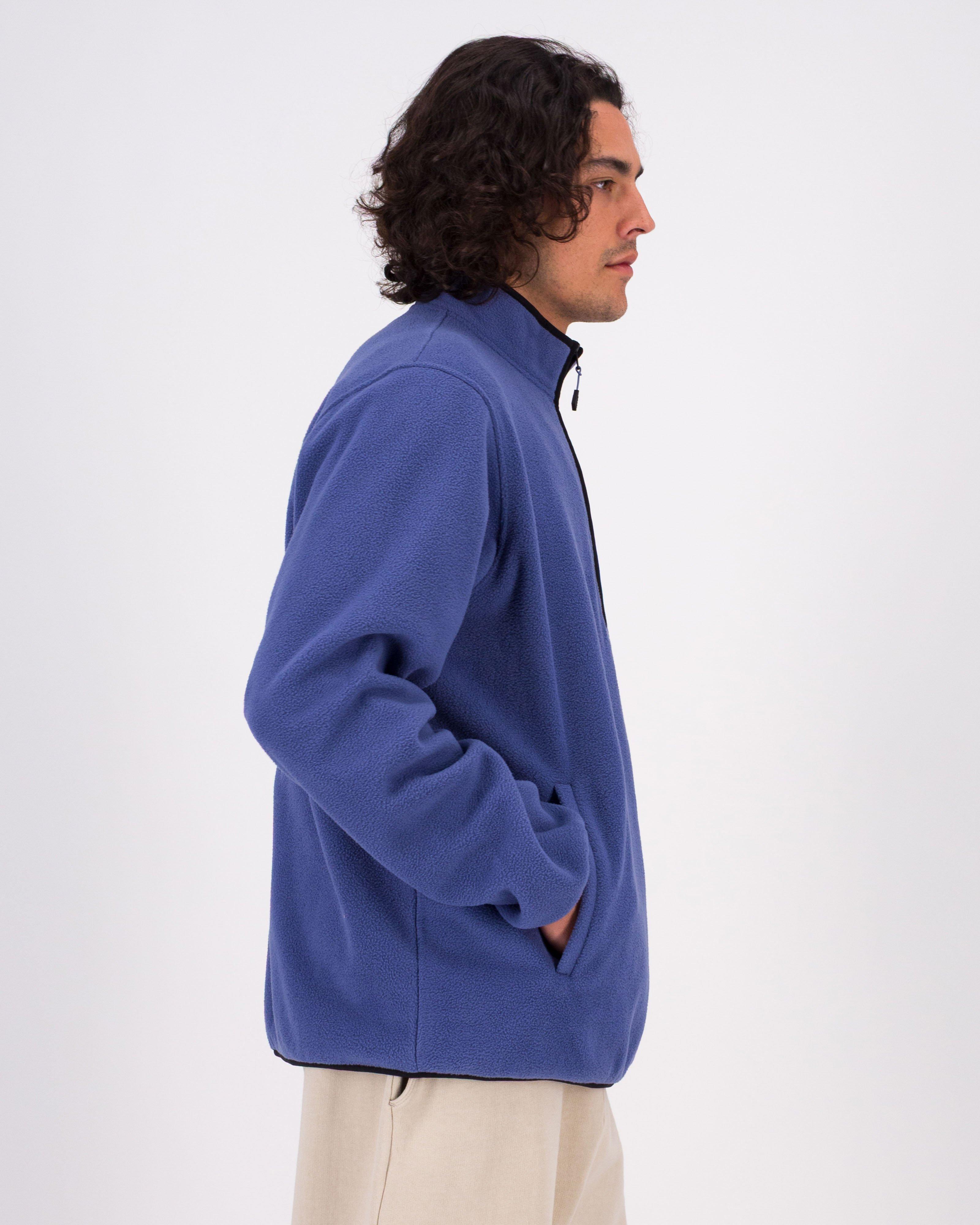 MMXXI Atlas 1/4 Zip Polar Fleece Track Top -  Mid Blue