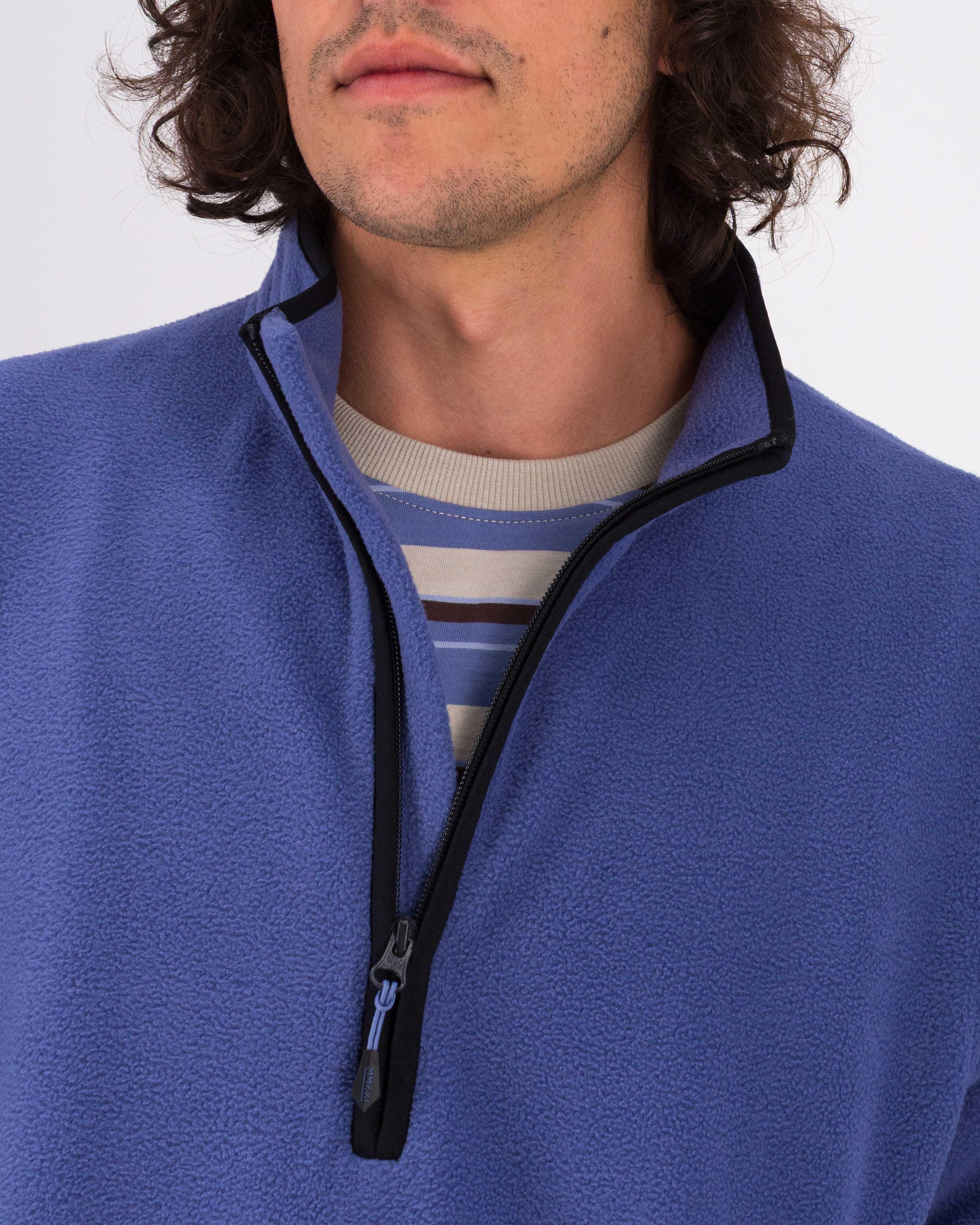 MMXXI Atlas 1/4 Zip Polar Fleece Track Top -  Mid Blue