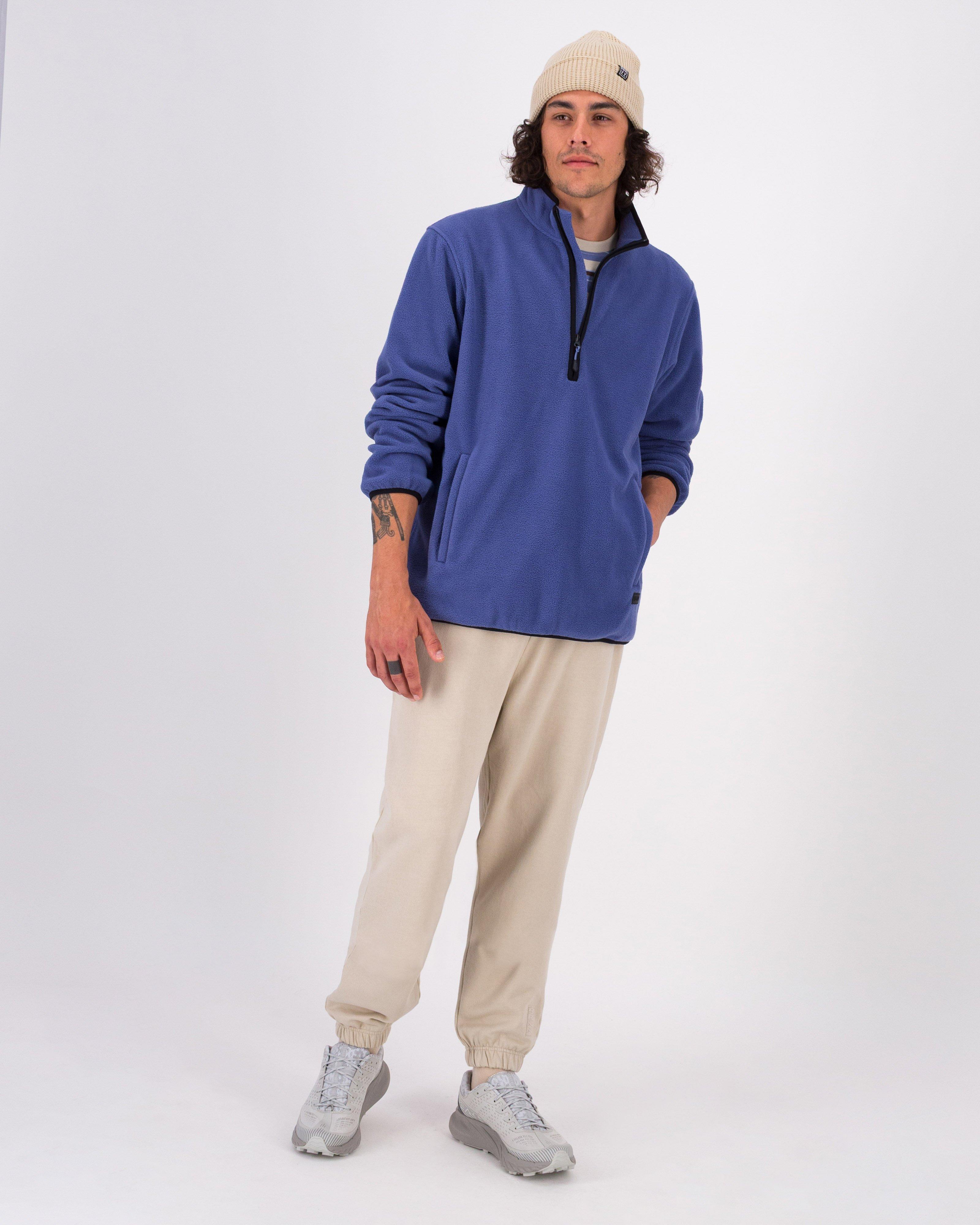 MMXXI Atlas 1/4 Zip Polar Fleece Track Top -  Mid Blue