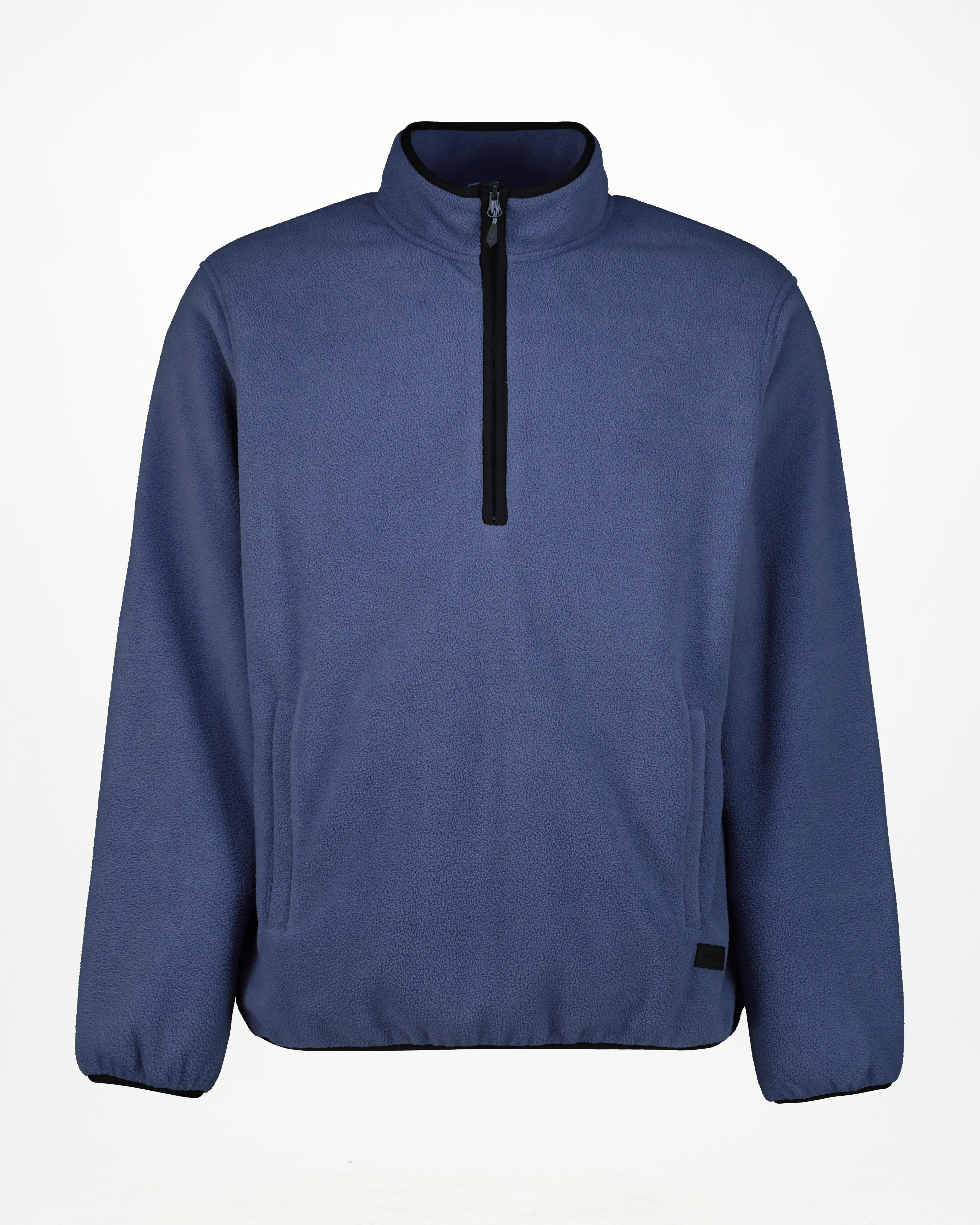 MMXXI Atlas 1/4 Zip Polar Fleece Track Top -  Mid Blue