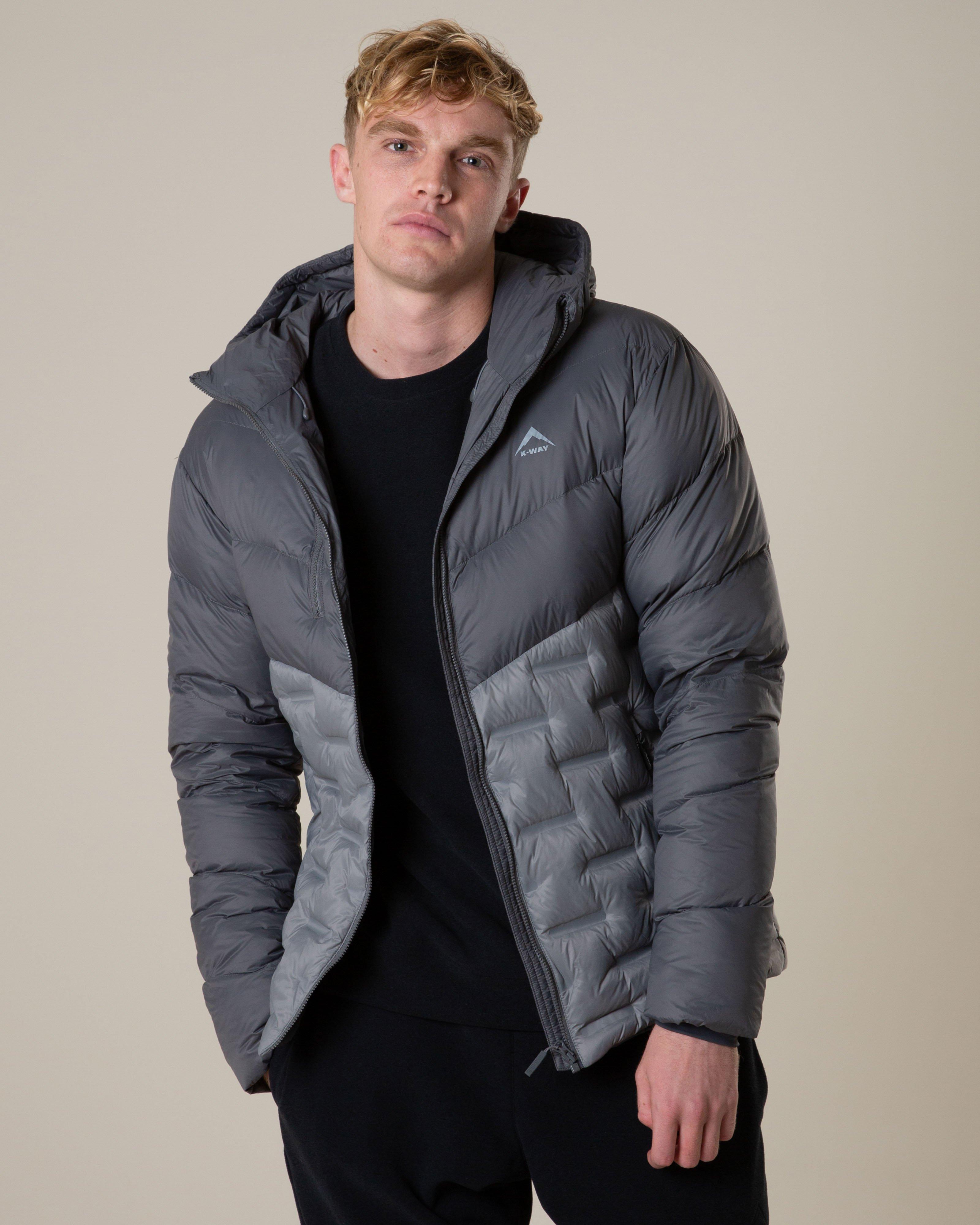 K-Way Men's Gaika Quilted Jacket -  Charcoal
