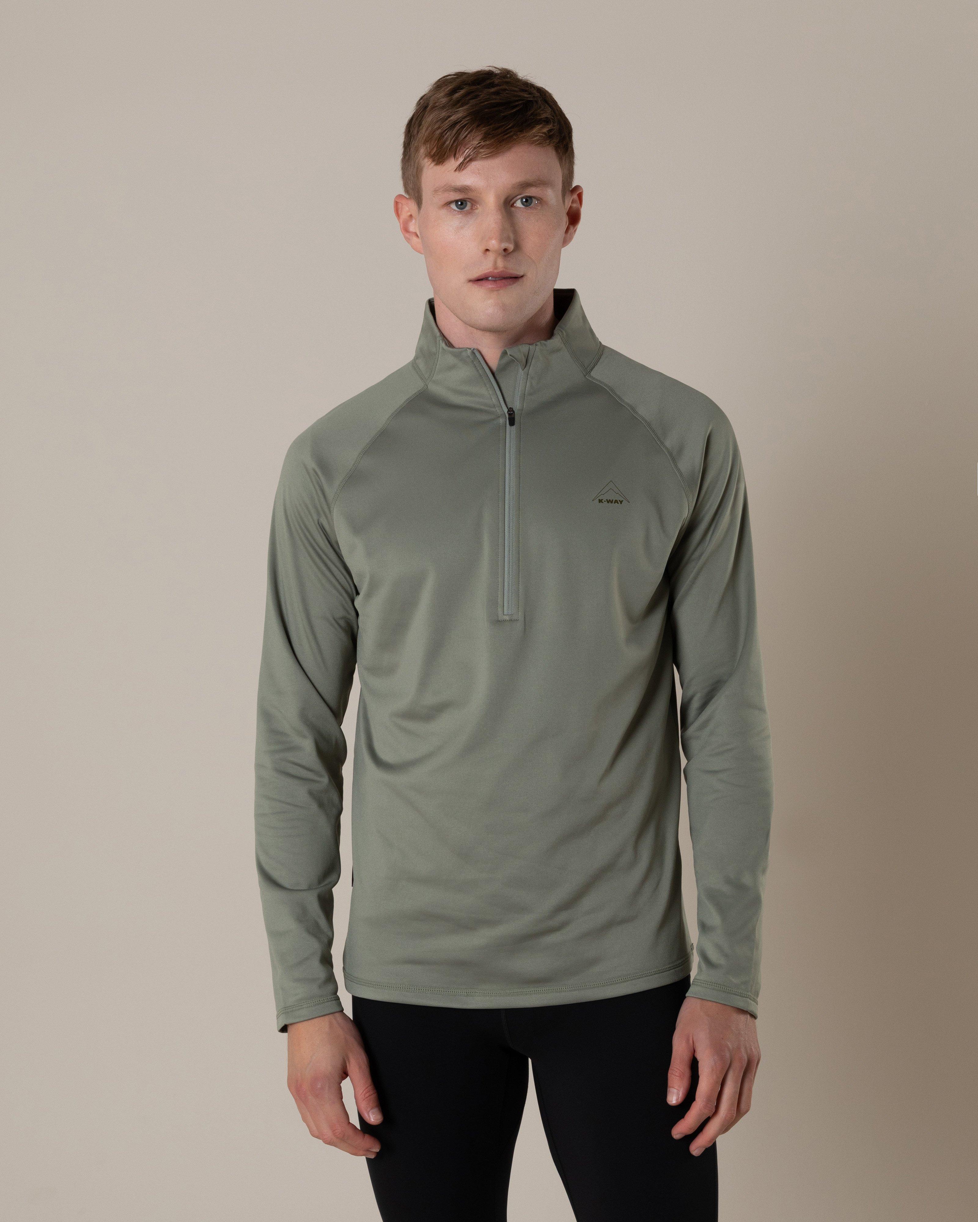 K-Way Men’s PeakTech Fleece Top -  Light Olive
