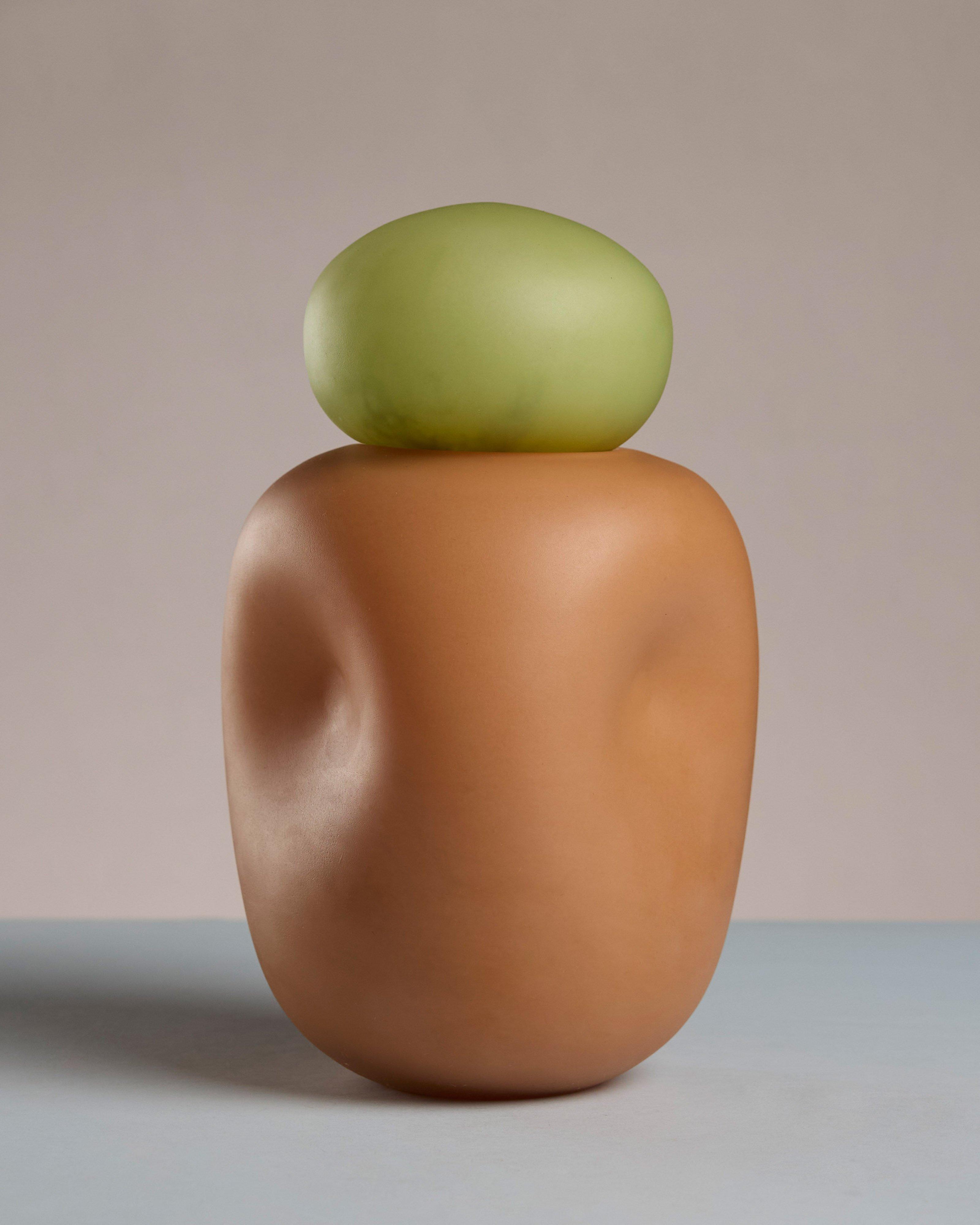 Bobby Tall Glass Jar -  Orange