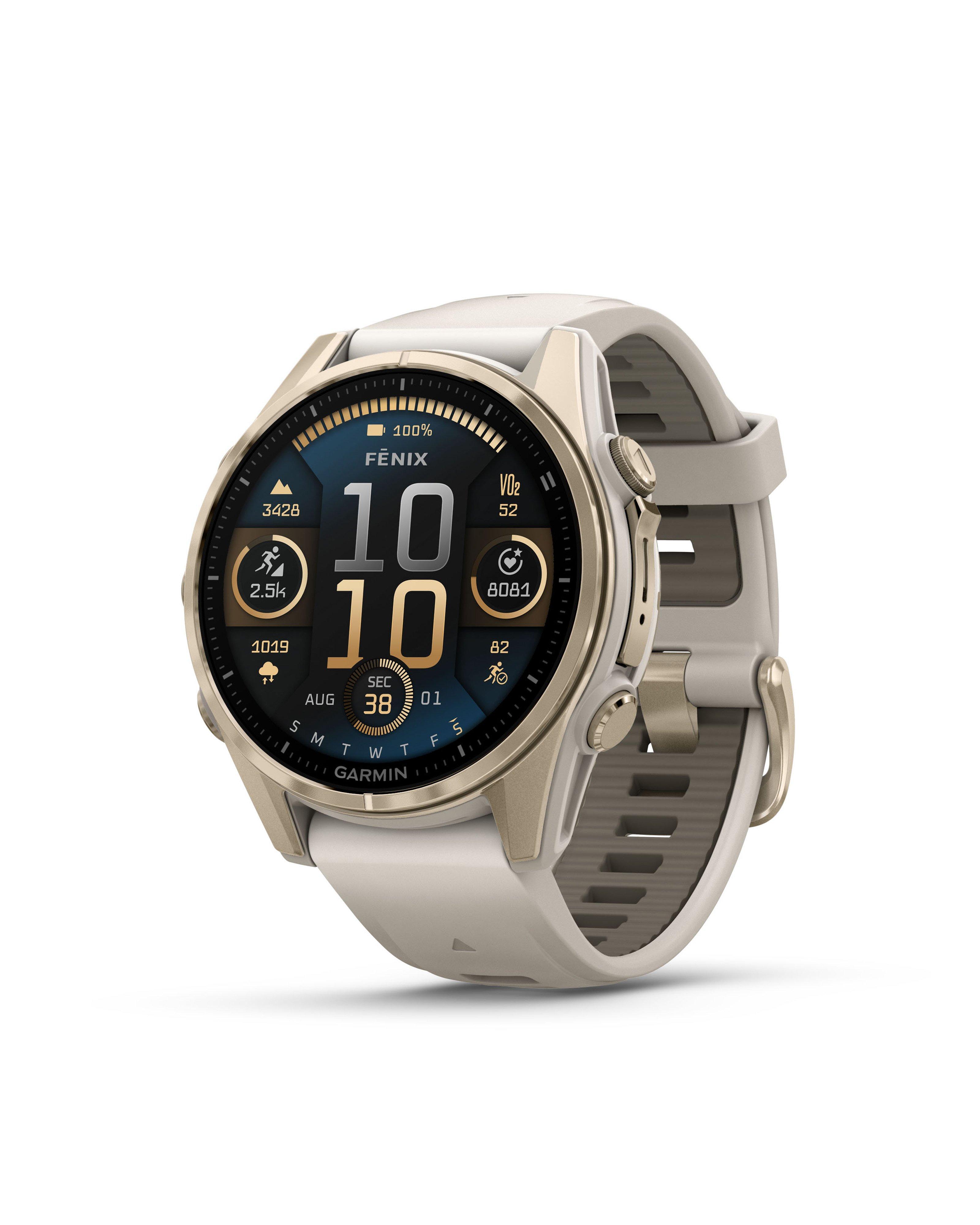 Garmin Fenix 8 Sapphire 43mm GPS Smartwatch -  Gold