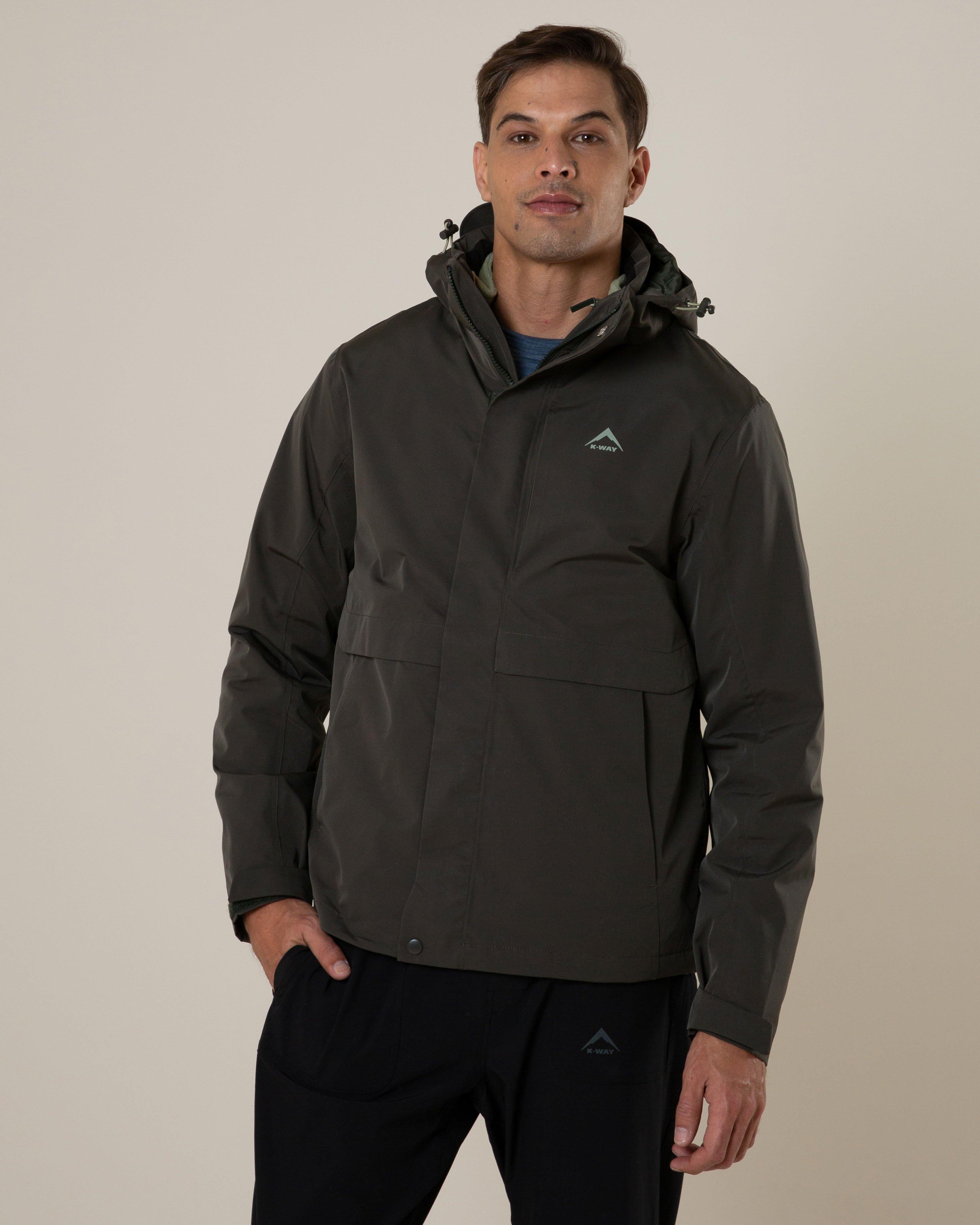 K-Way Men's Kei 3-in-1 Jacket -  Dark Olive