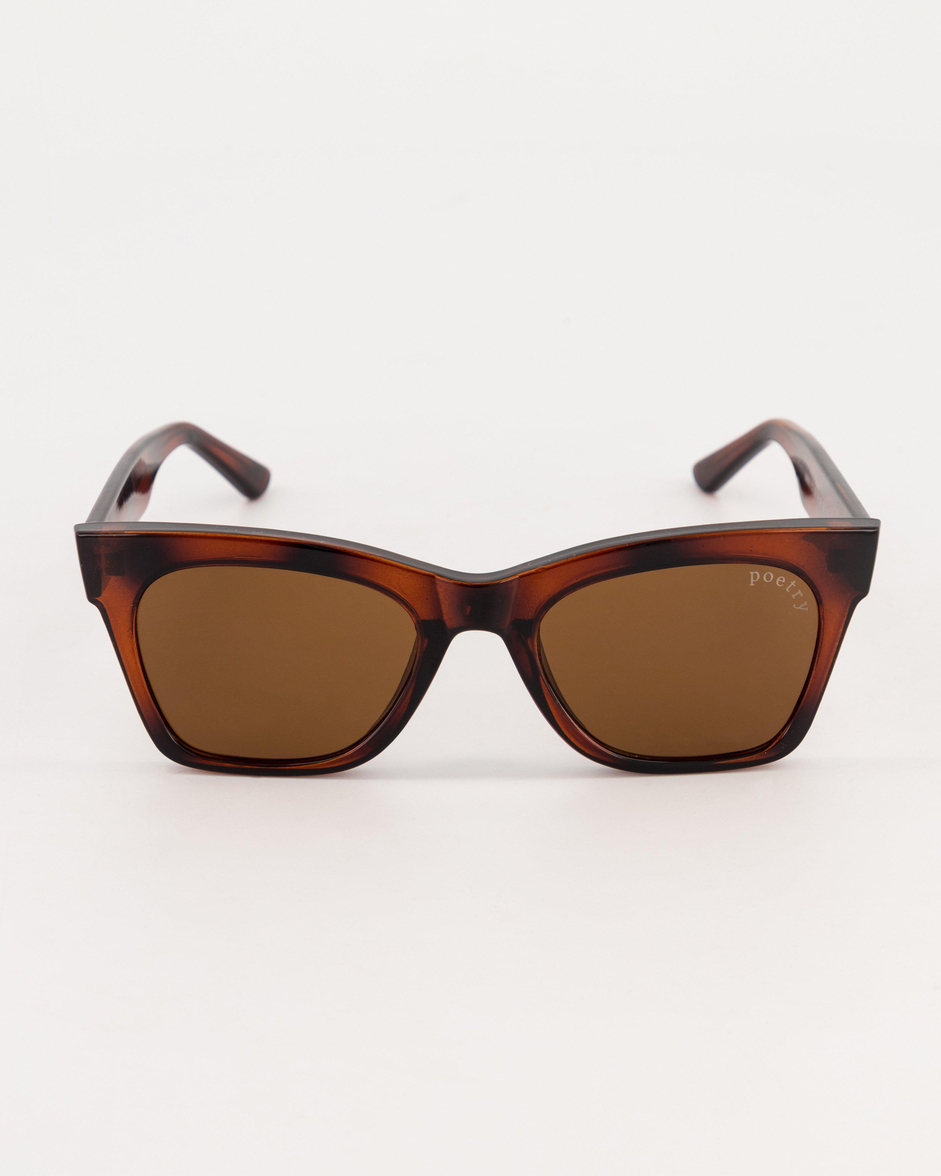 Square Tortoiseshell Sunglasses -  Brown