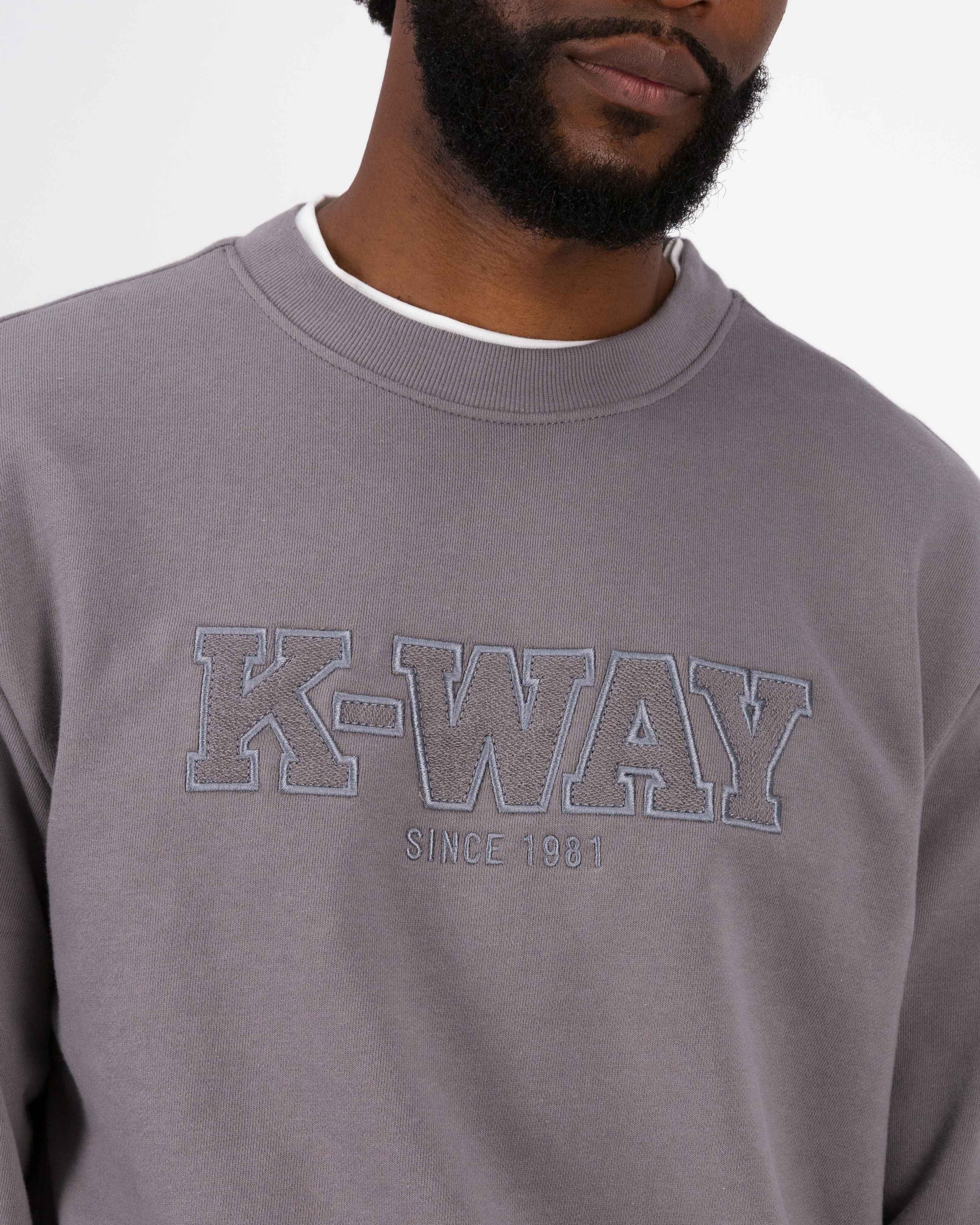 K-Way Elements Men’s Jack Crew Neck Sweat Top -  Charcoal