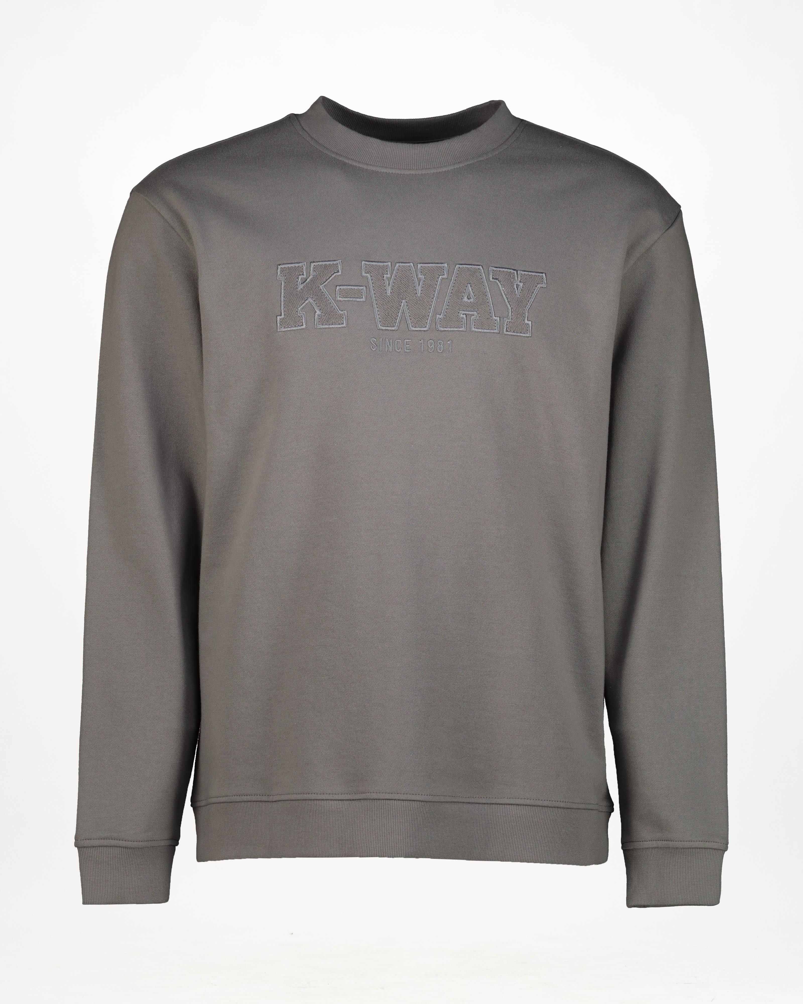 K-Way Elements Men’s Jack Crew Neck Sweat Top -  Charcoal