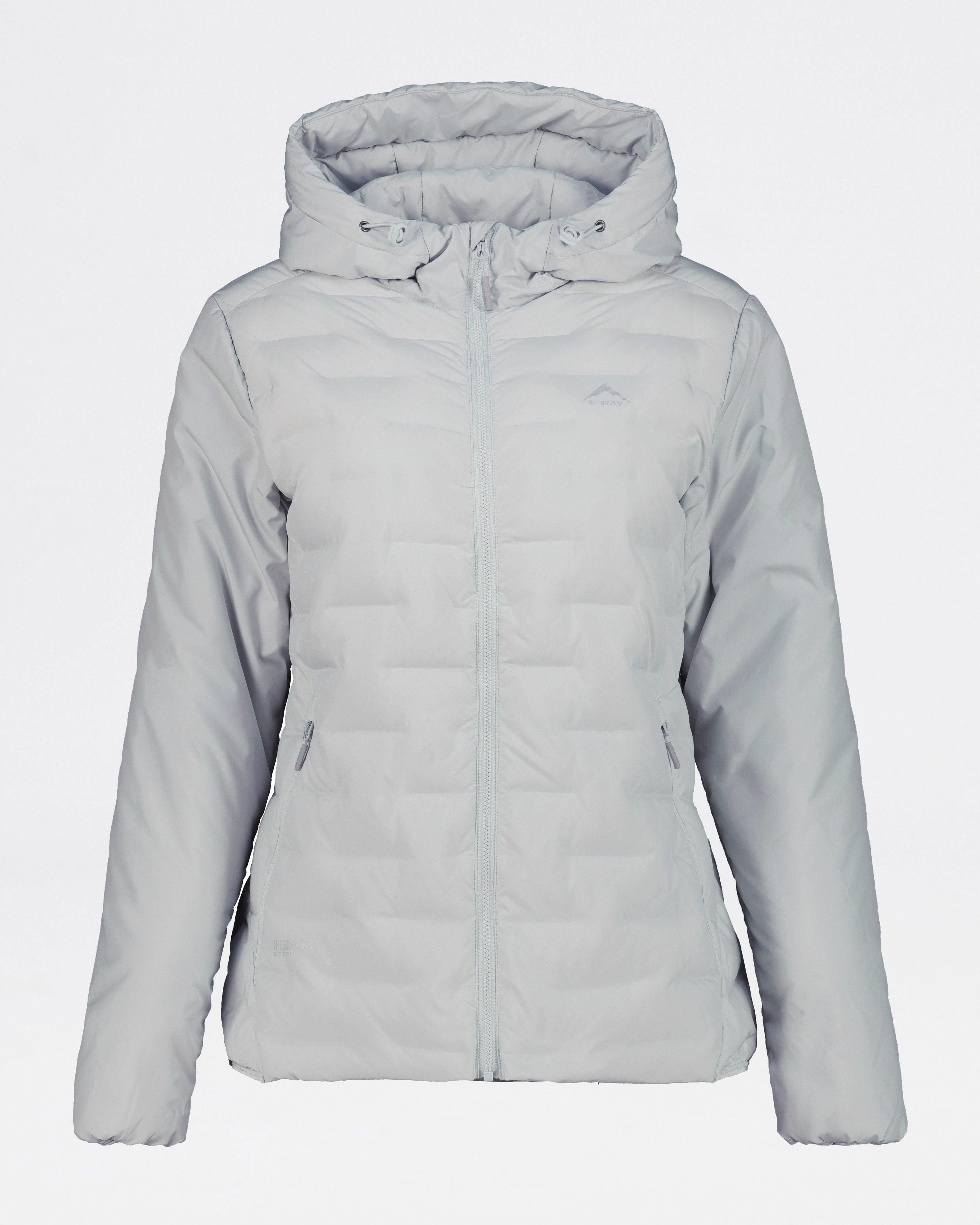 K-Way Women’s Horizon Hybrid Down Puffer Jacket -  Silver