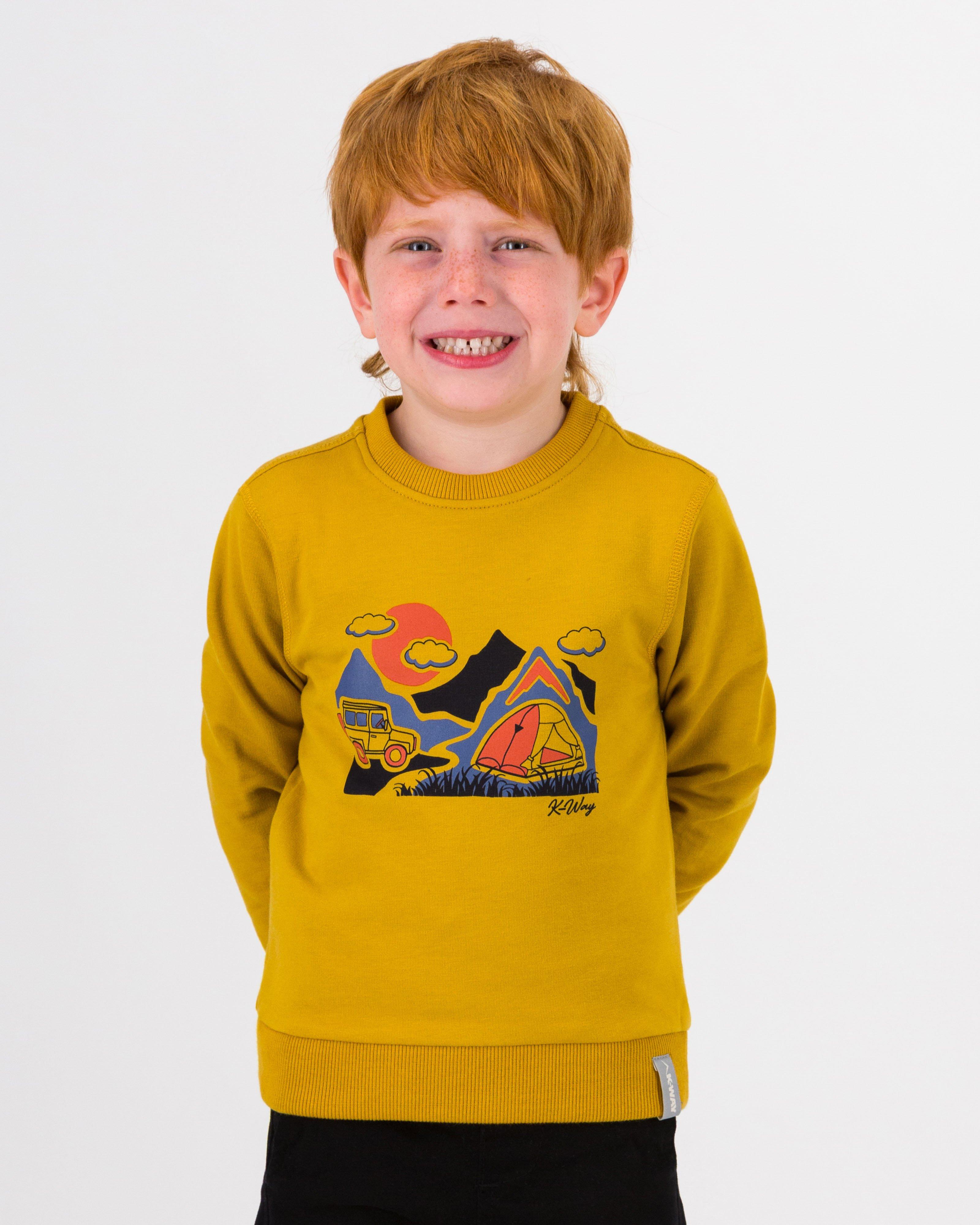 K-Way Kids Odyssey Crew Neck Track Top -  Ochre