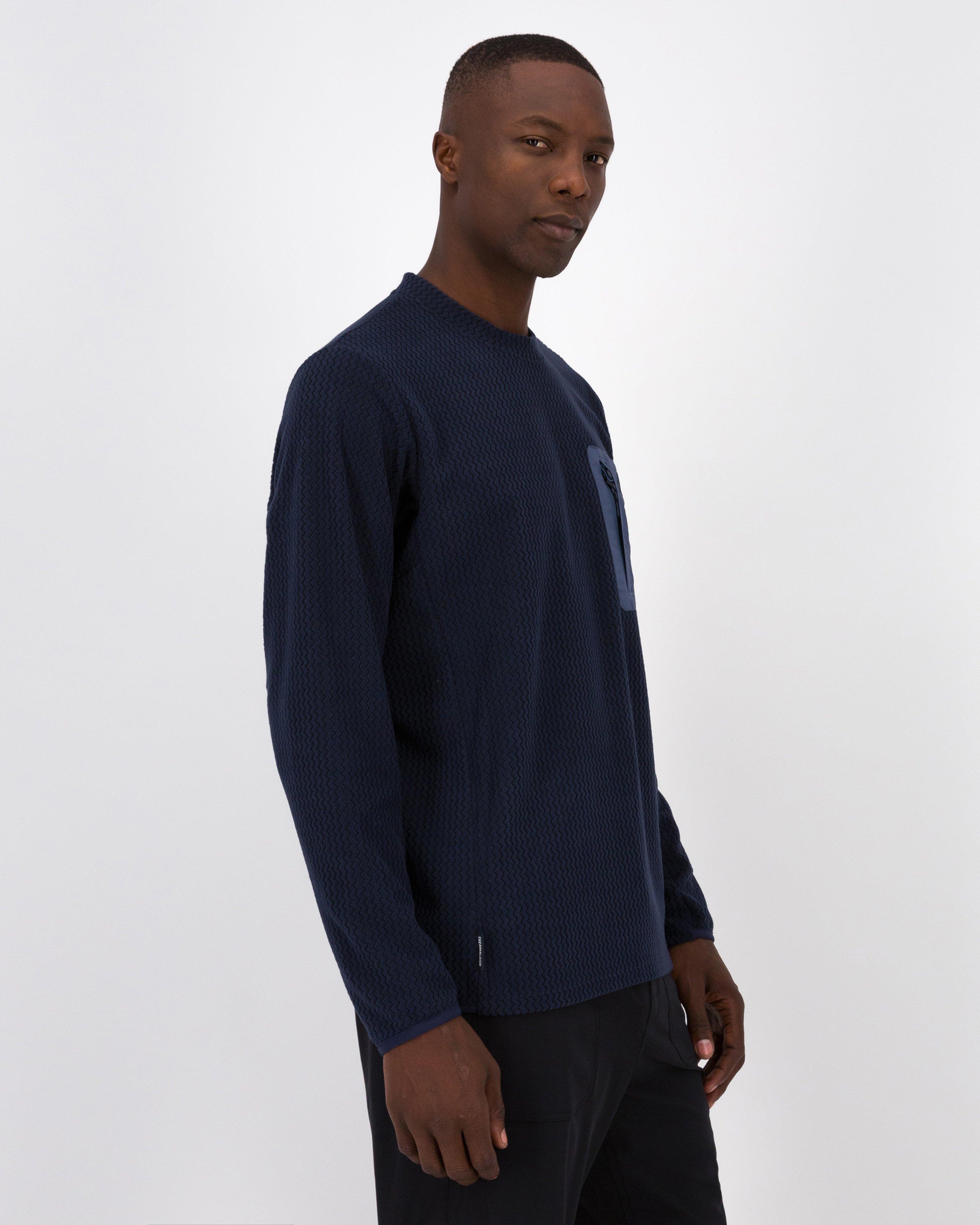 K-Way Men’s Peak Crew Fleece Top -  Navy