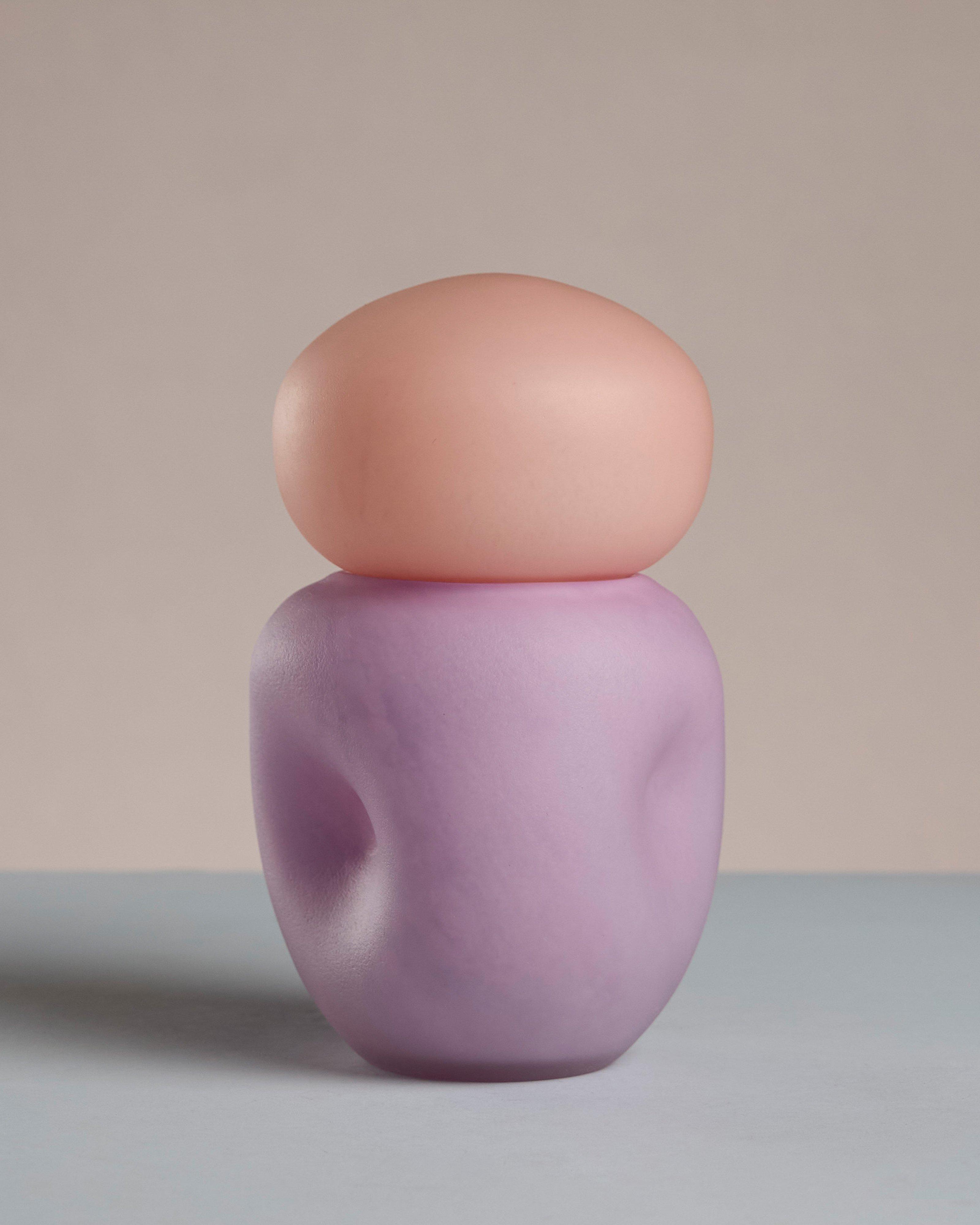Bobby Short Glass Jar -  Purple