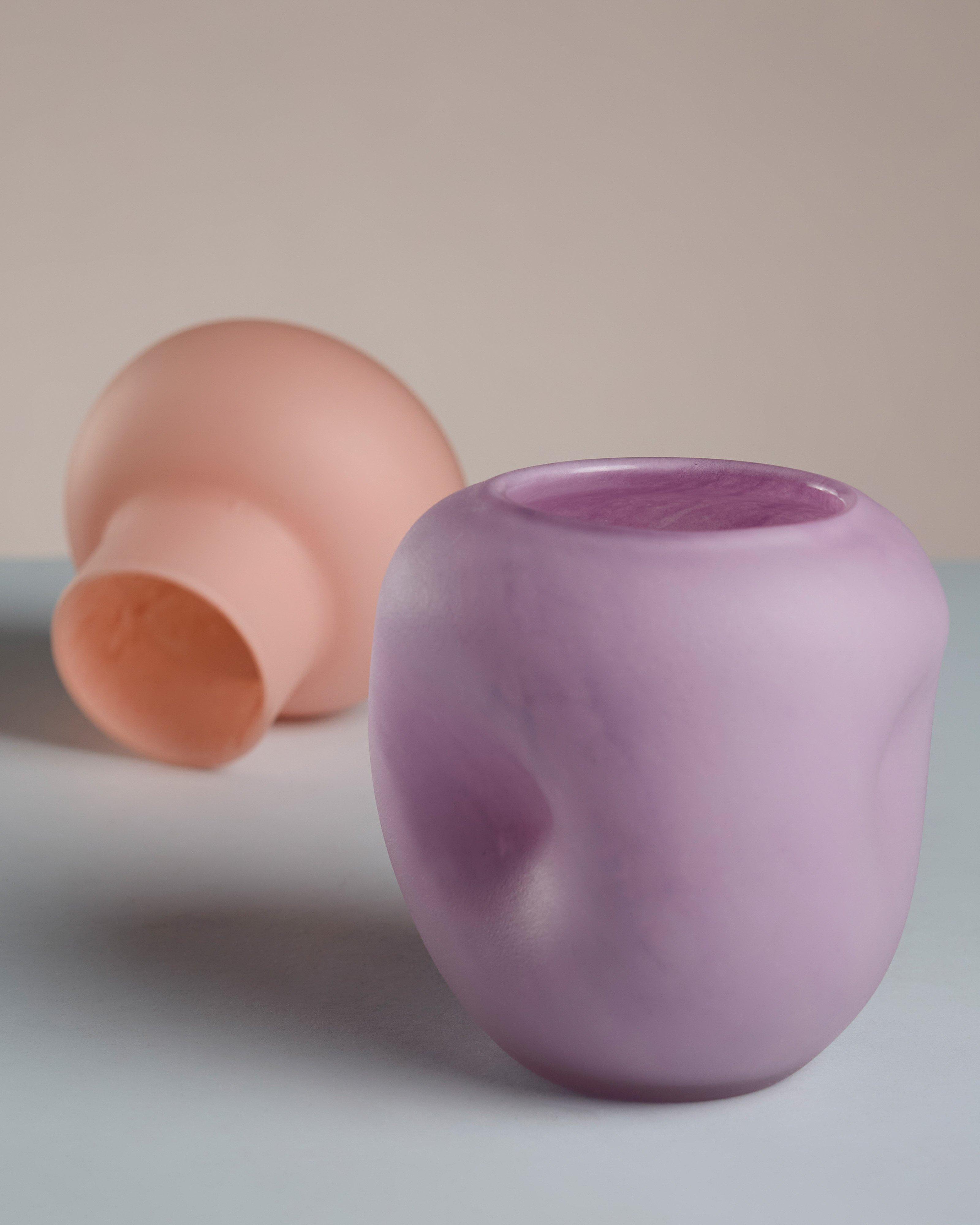 Bobby Short Glass Jar -  Purple