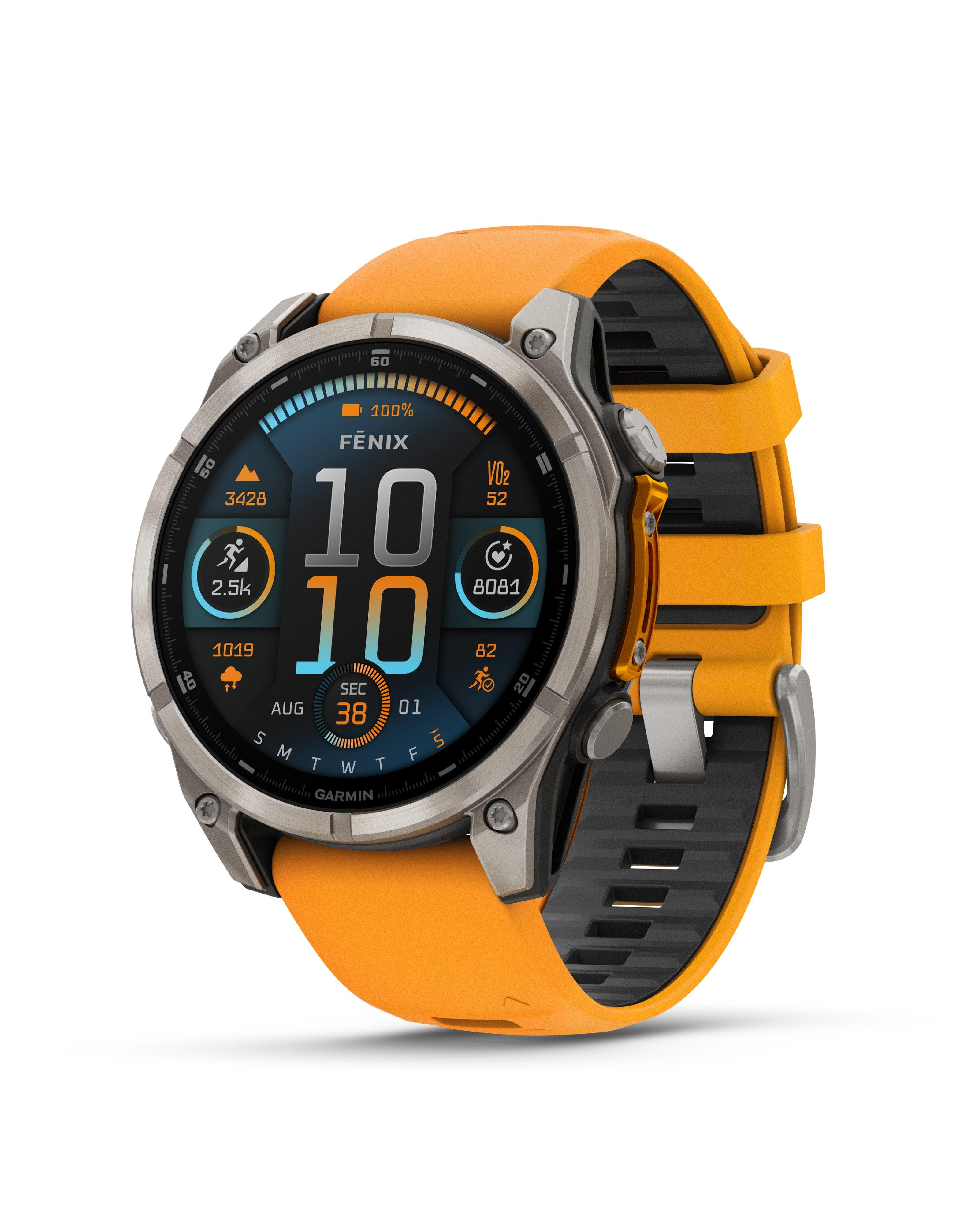 Garmin Fenix 8 Sapphire 47mm GPS Smartwatch  -  Orange