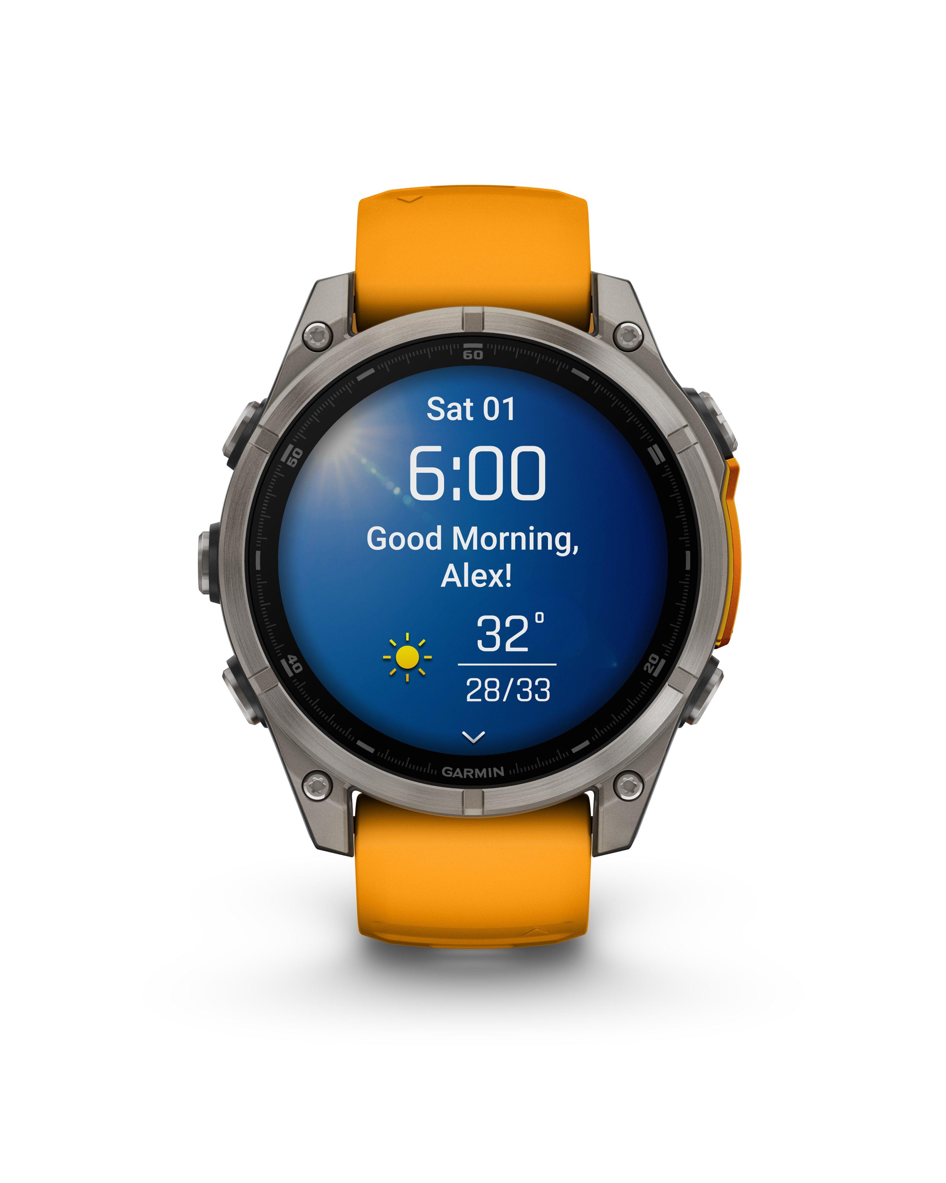 Garmin Fenix 8 Sapphire 47mm GPS Smartwatch  -  Orange