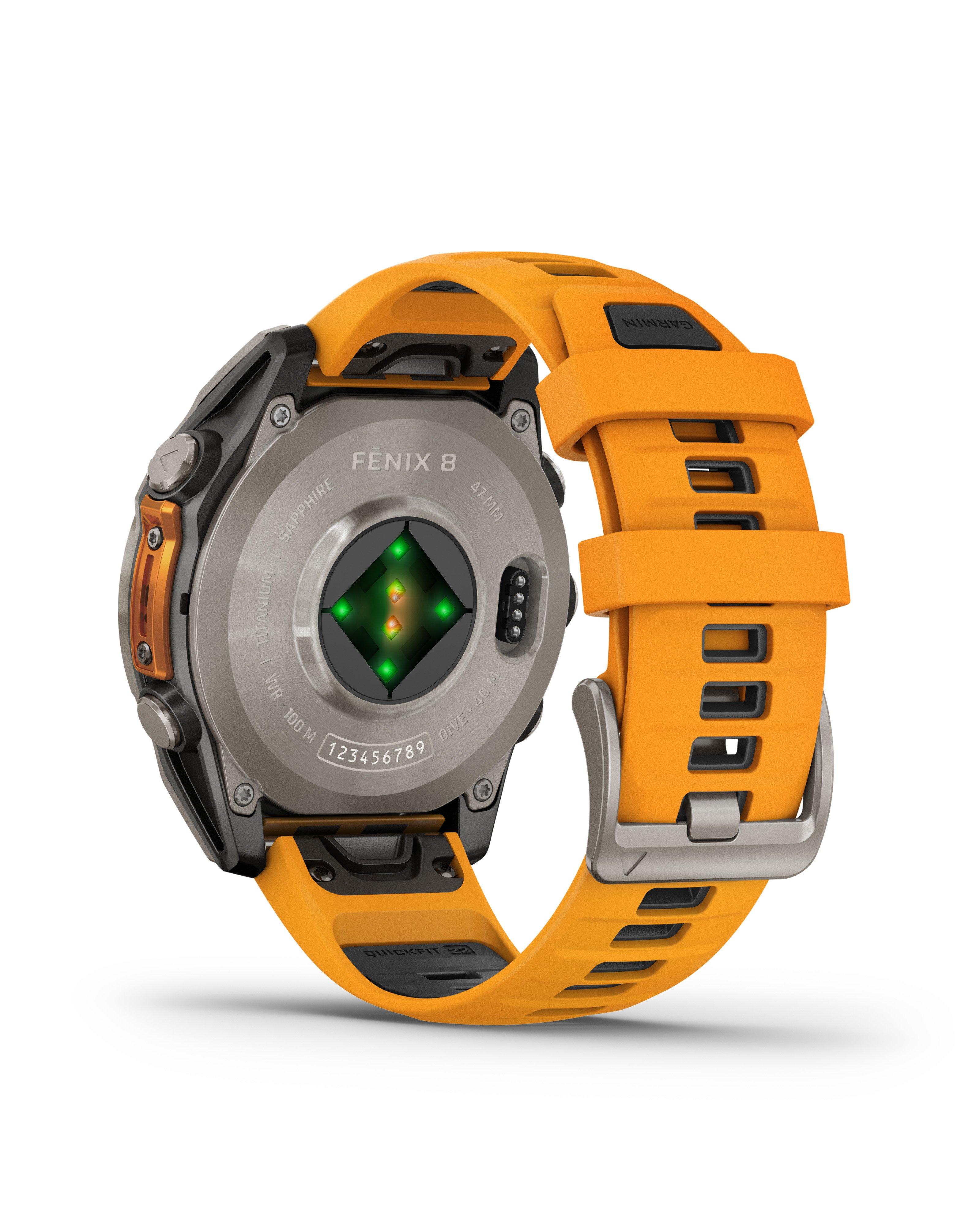 Garmin Fenix 8 Sapphire 47mm GPS Smartwatch  -  Orange