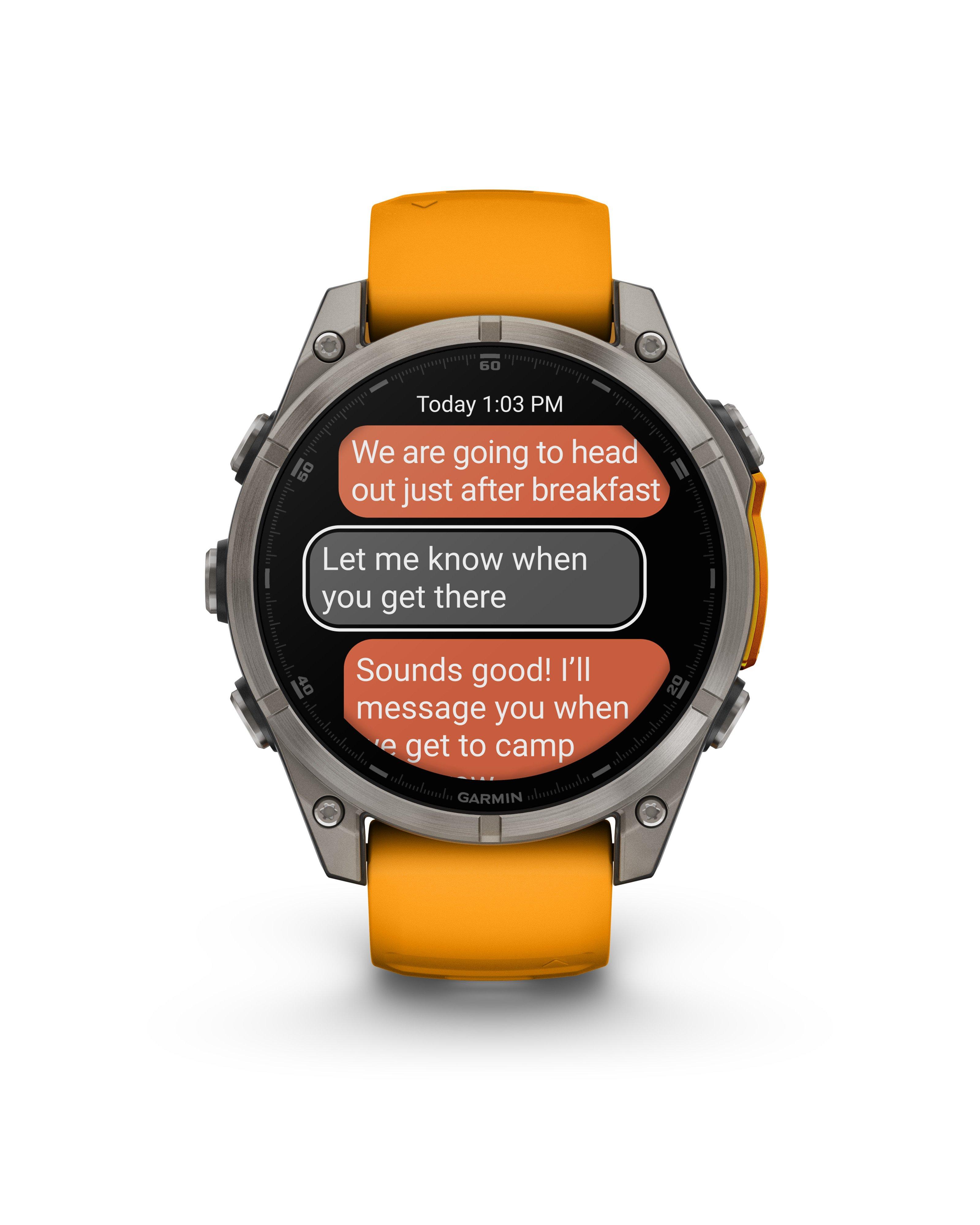 Garmin Fenix 8 Sapphire 47mm GPS Smartwatch  -  Orange