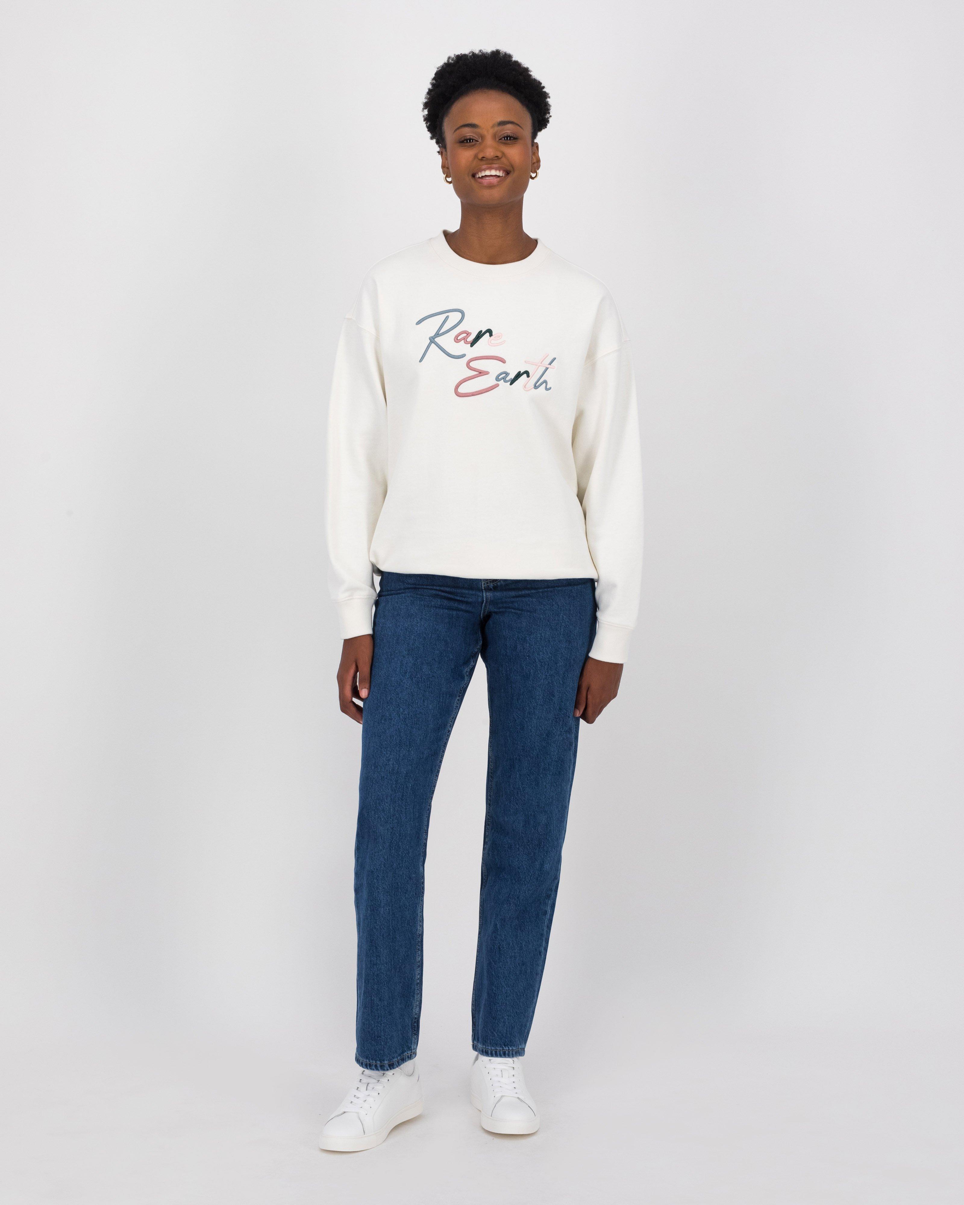 Rare Earth Women’s Mila Crew Neck Sweat Top -  Milk