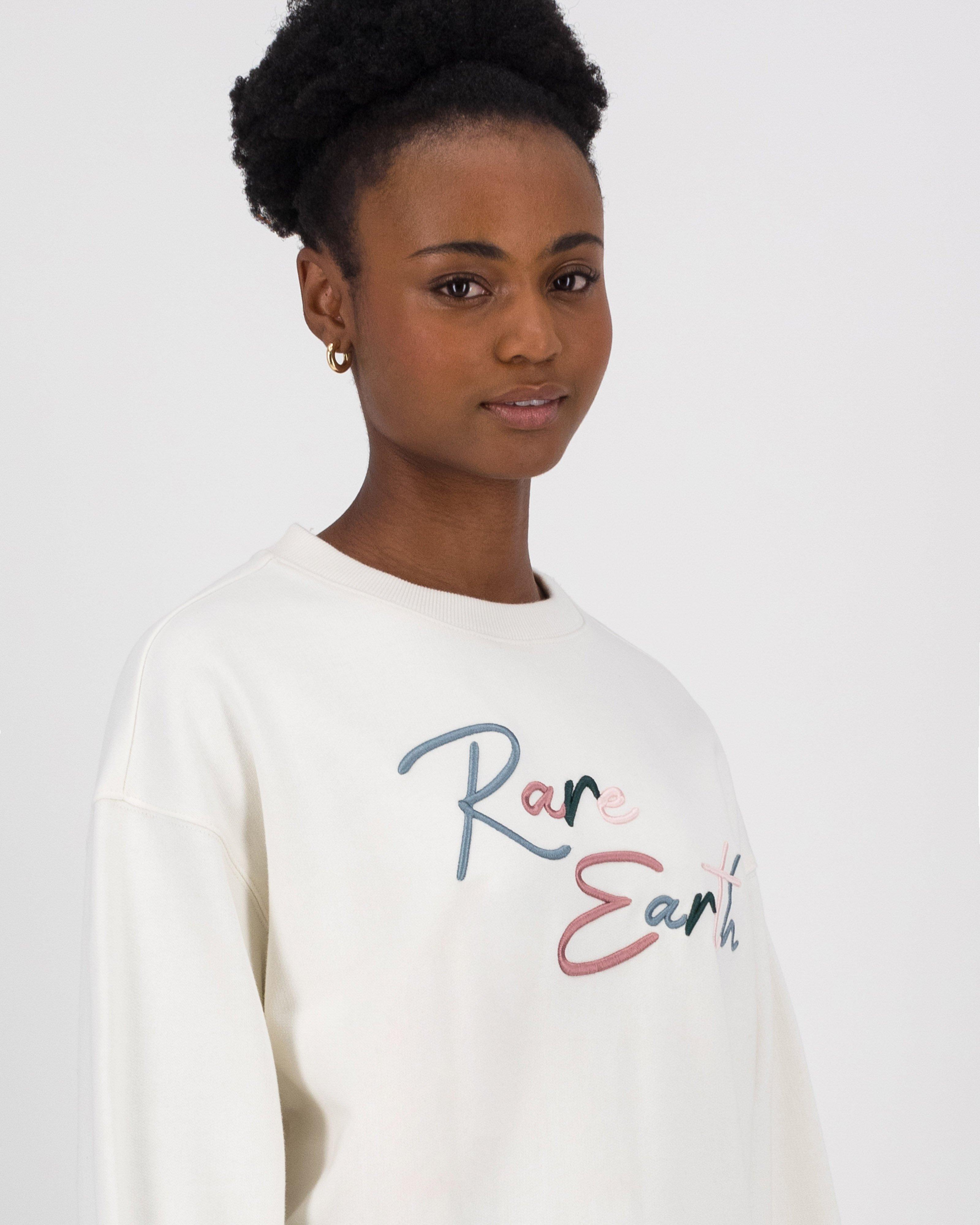Rare Earth Women’s Mila Crew Neck Sweat Top -  Milk